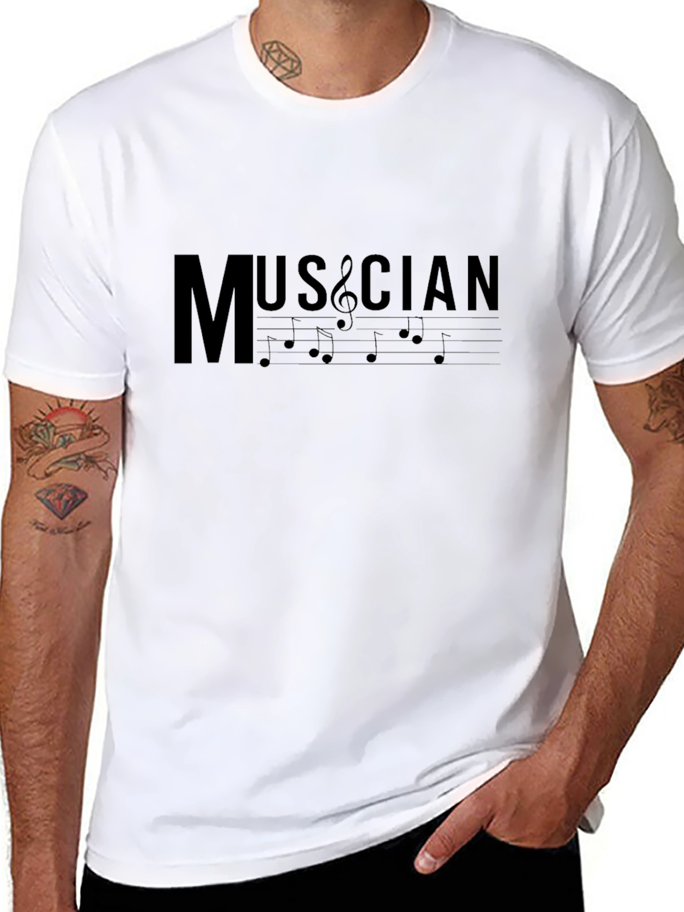 Camiseta Negra para Músicos - Diseño Musical
