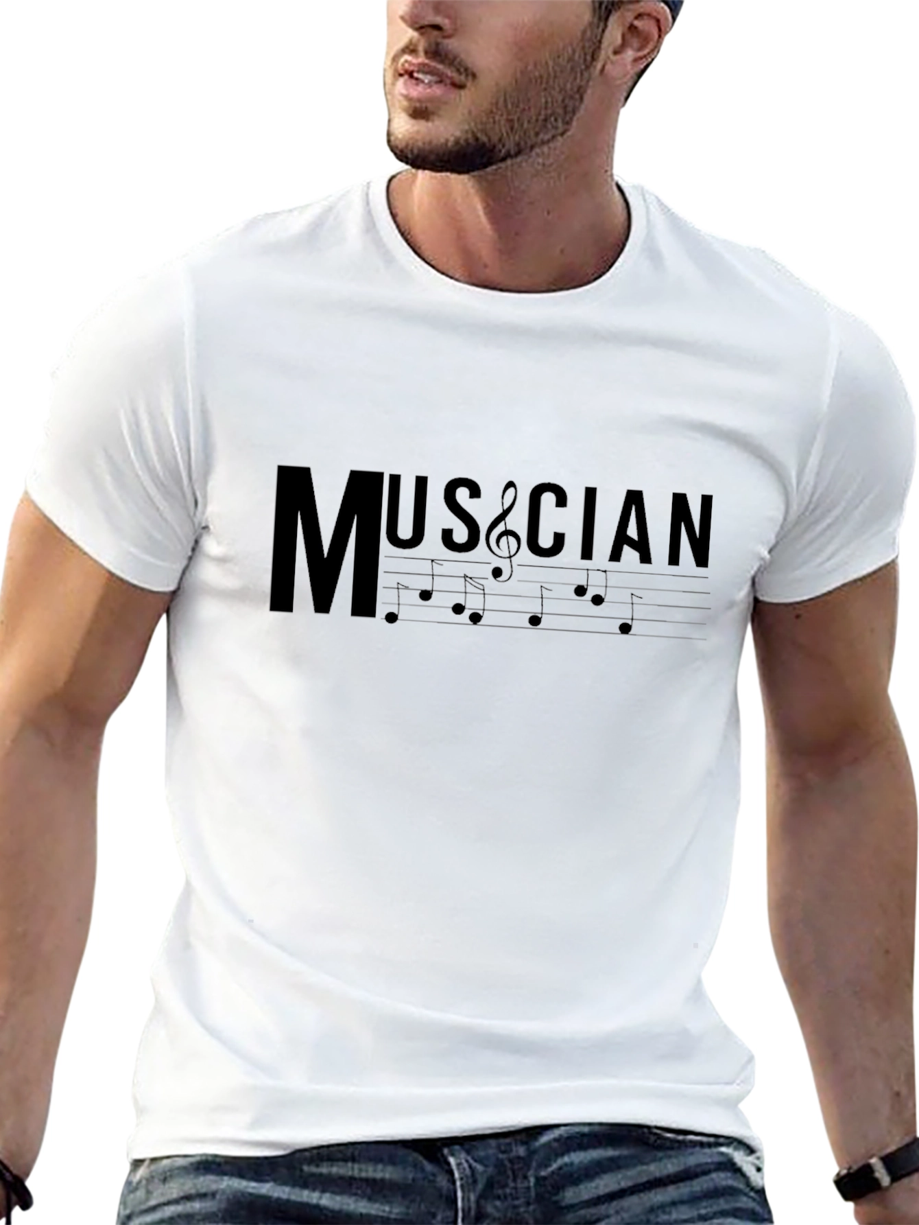 Camiseta Negra para Músicos - Diseño Musical