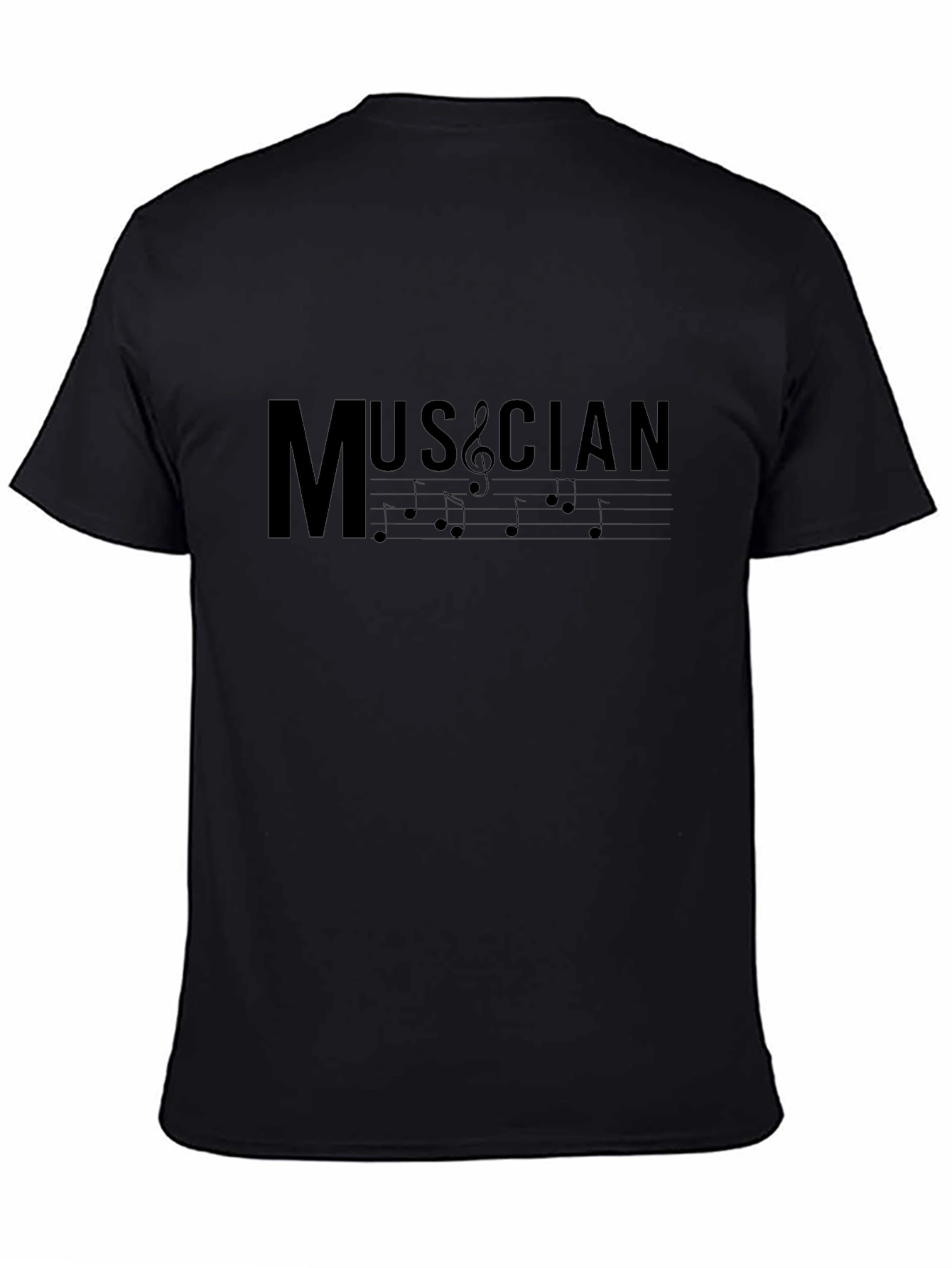Camiseta Negra para Músicos - Diseño Musical
