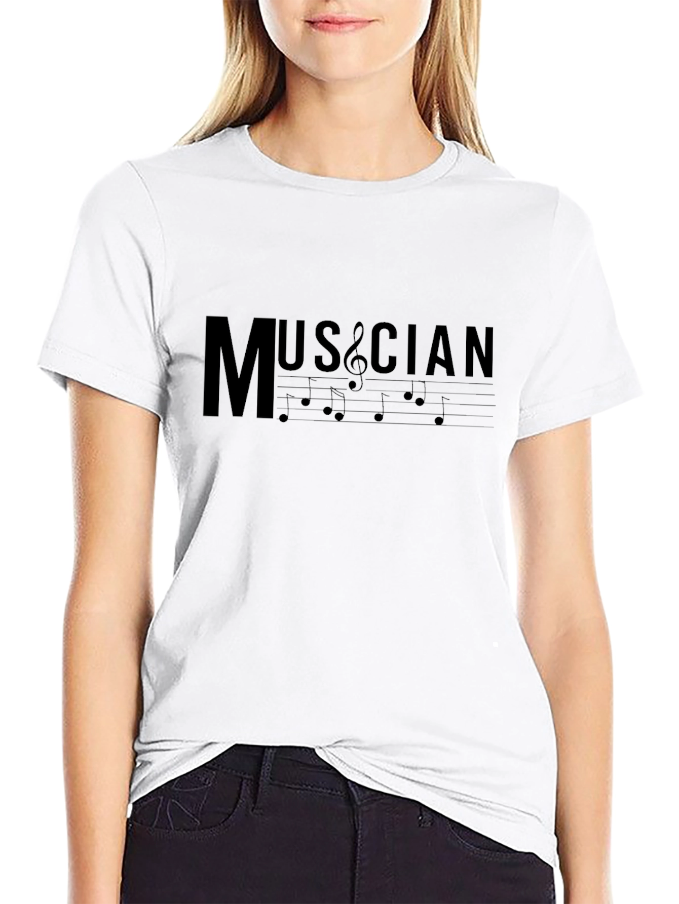 Camiseta Negra para Músicos - Diseño Musical