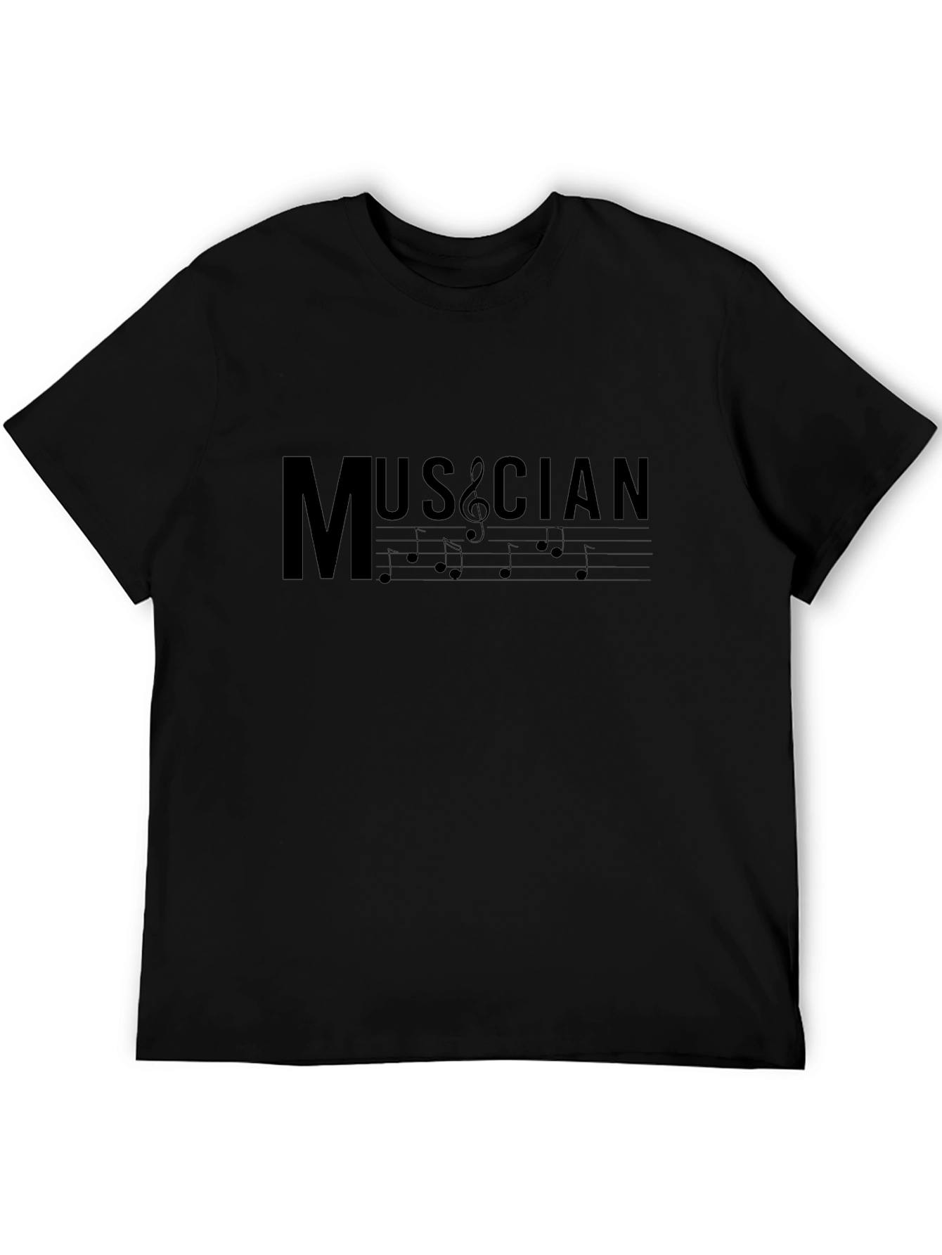 Camiseta Negra para Músicos - Diseño Musical