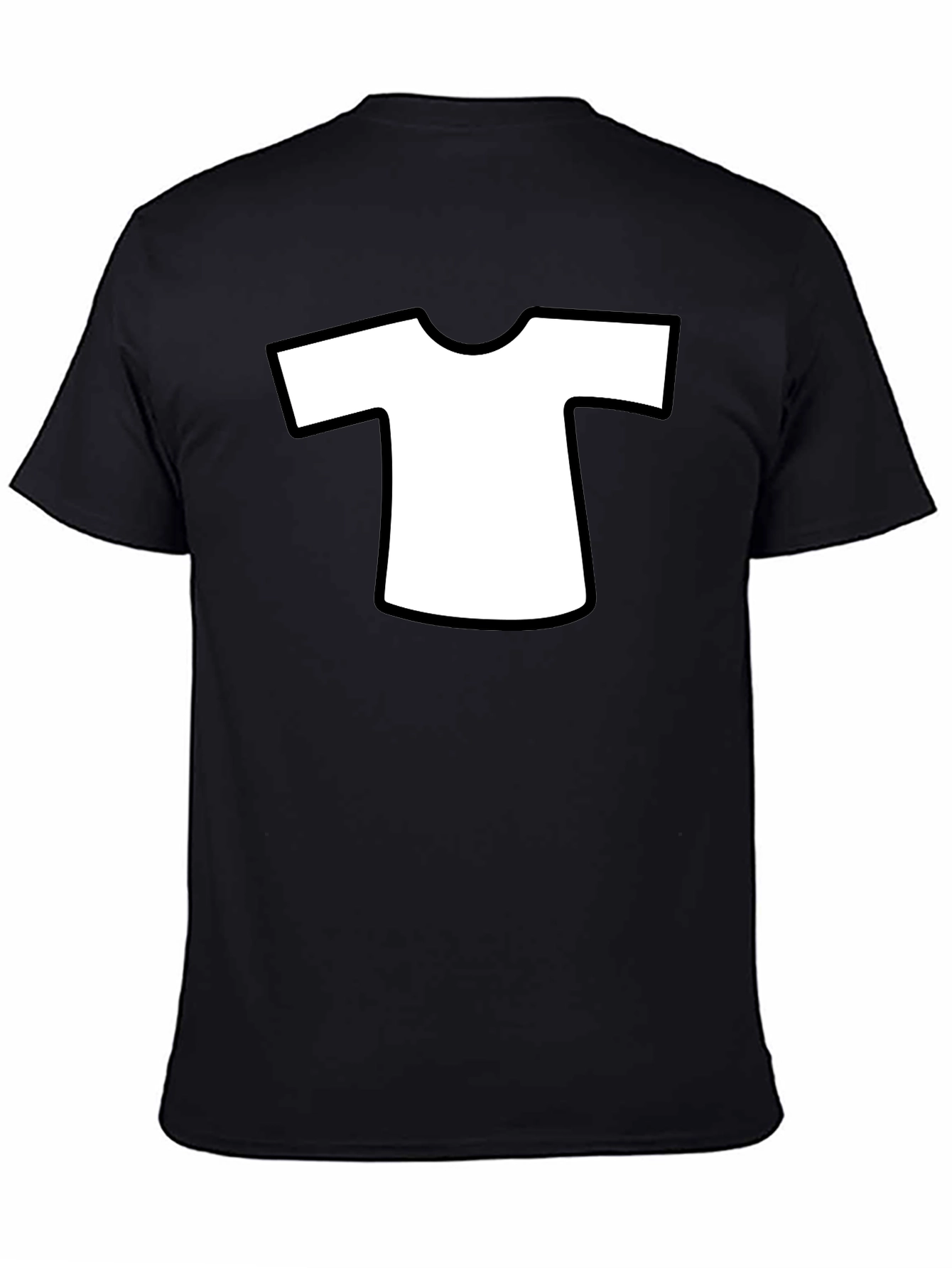 Camiseta Negra con Diseño de Camiseta Blanca