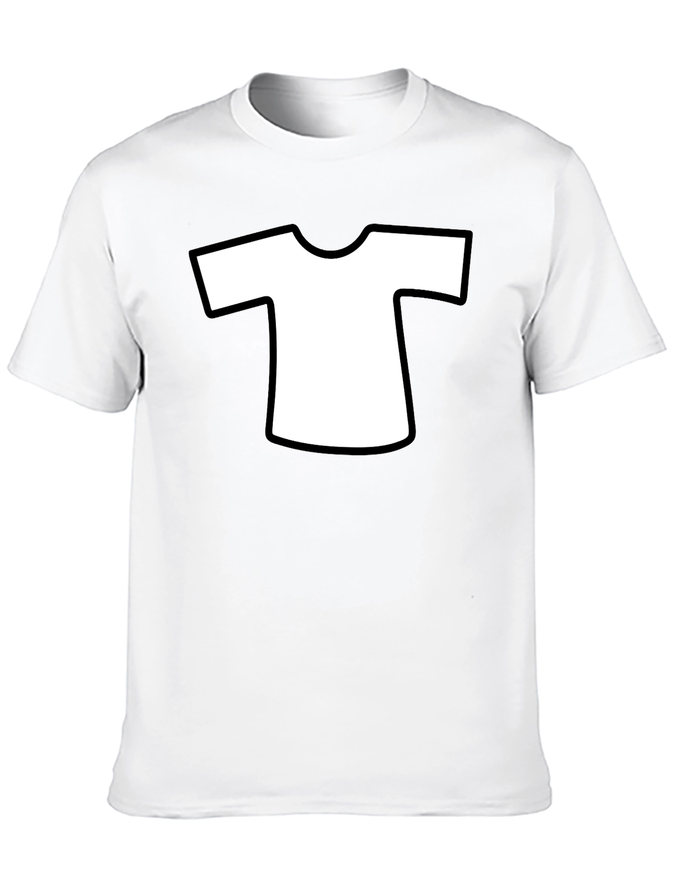 Camiseta Negra con Diseño de Camiseta Blanca