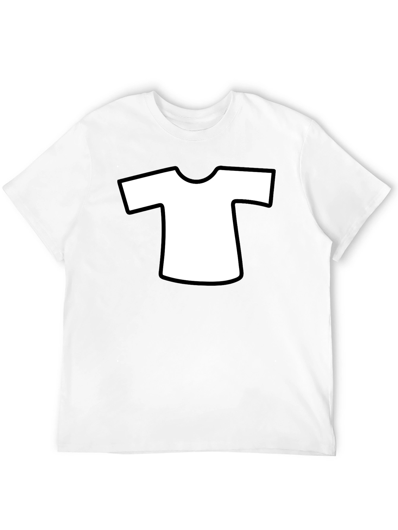 Camiseta Negra con Diseño de Camiseta Blanca