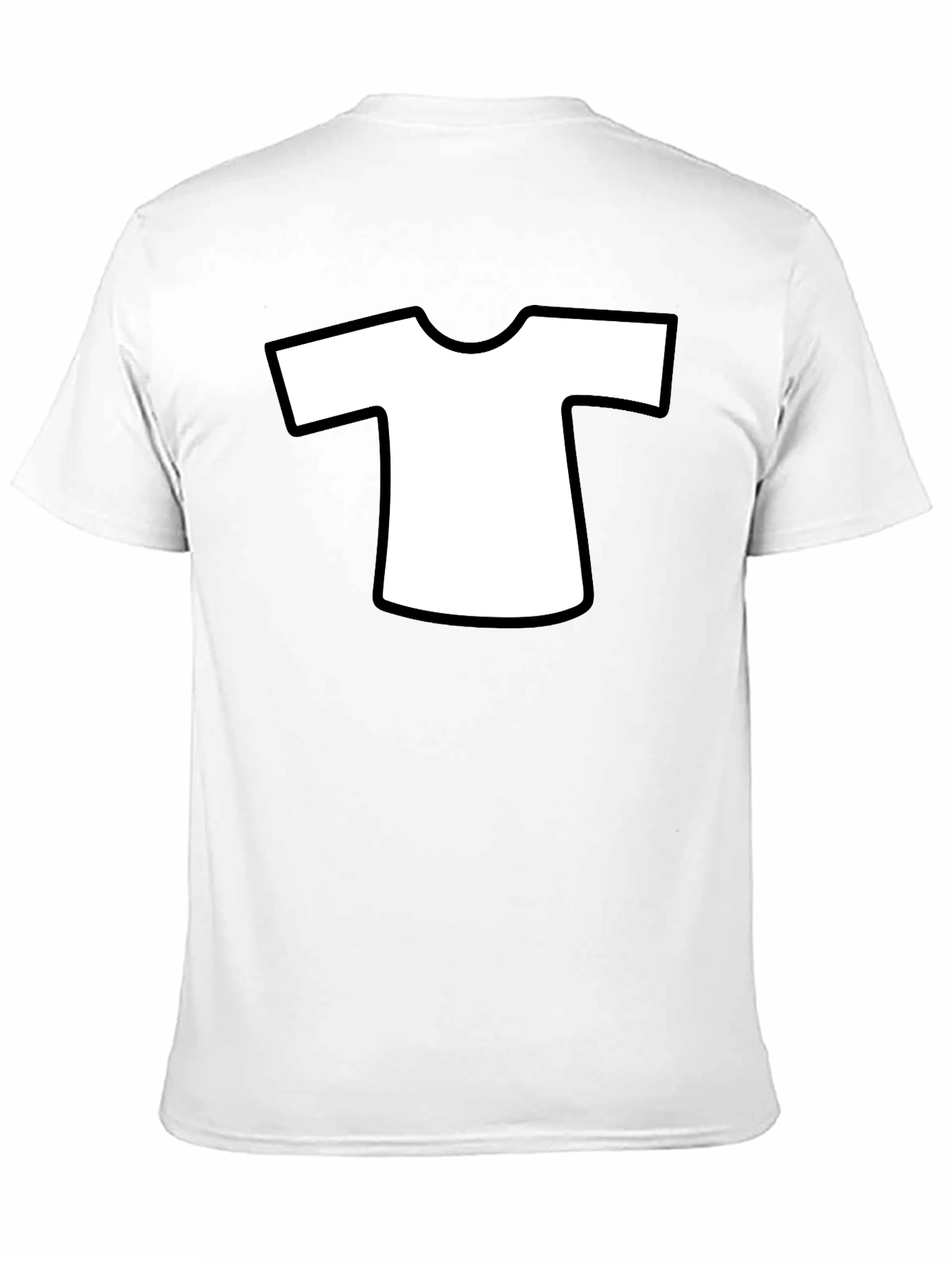 Camiseta Negra con Diseño de Camiseta Blanca