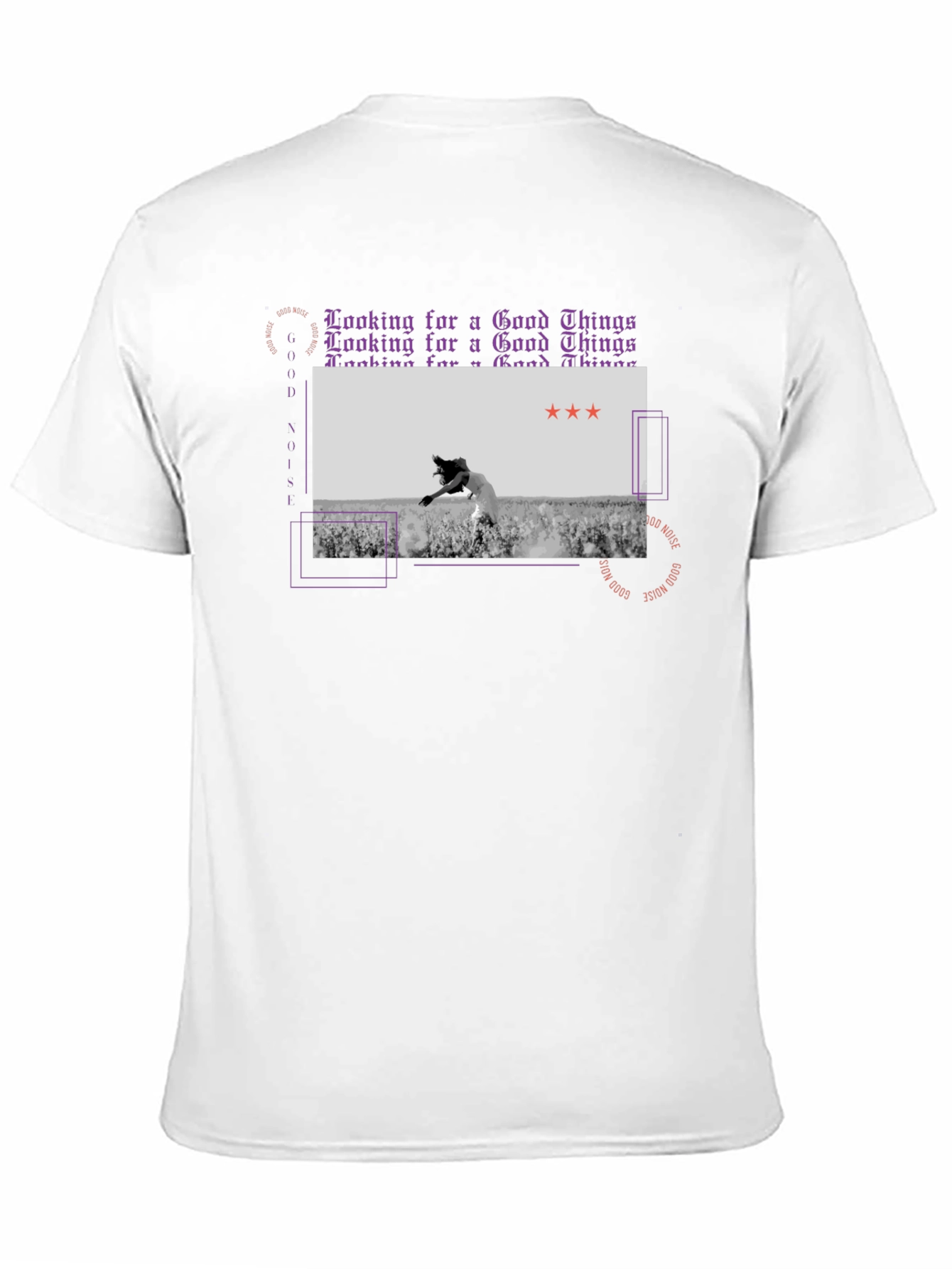 Camiseta Negra con Diseño Abstracto Good Noise