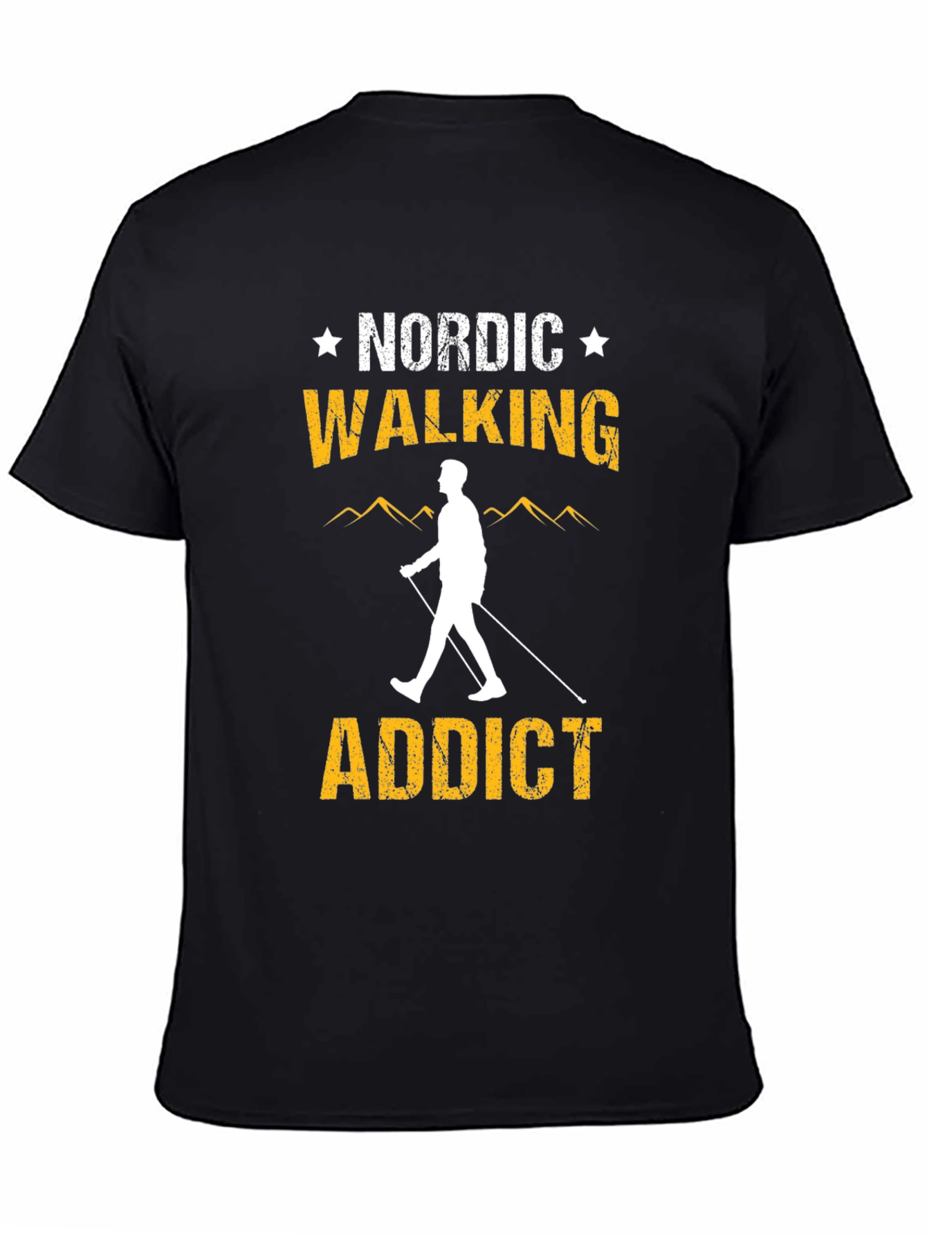Camiseta Negra Nordic Walking Addict