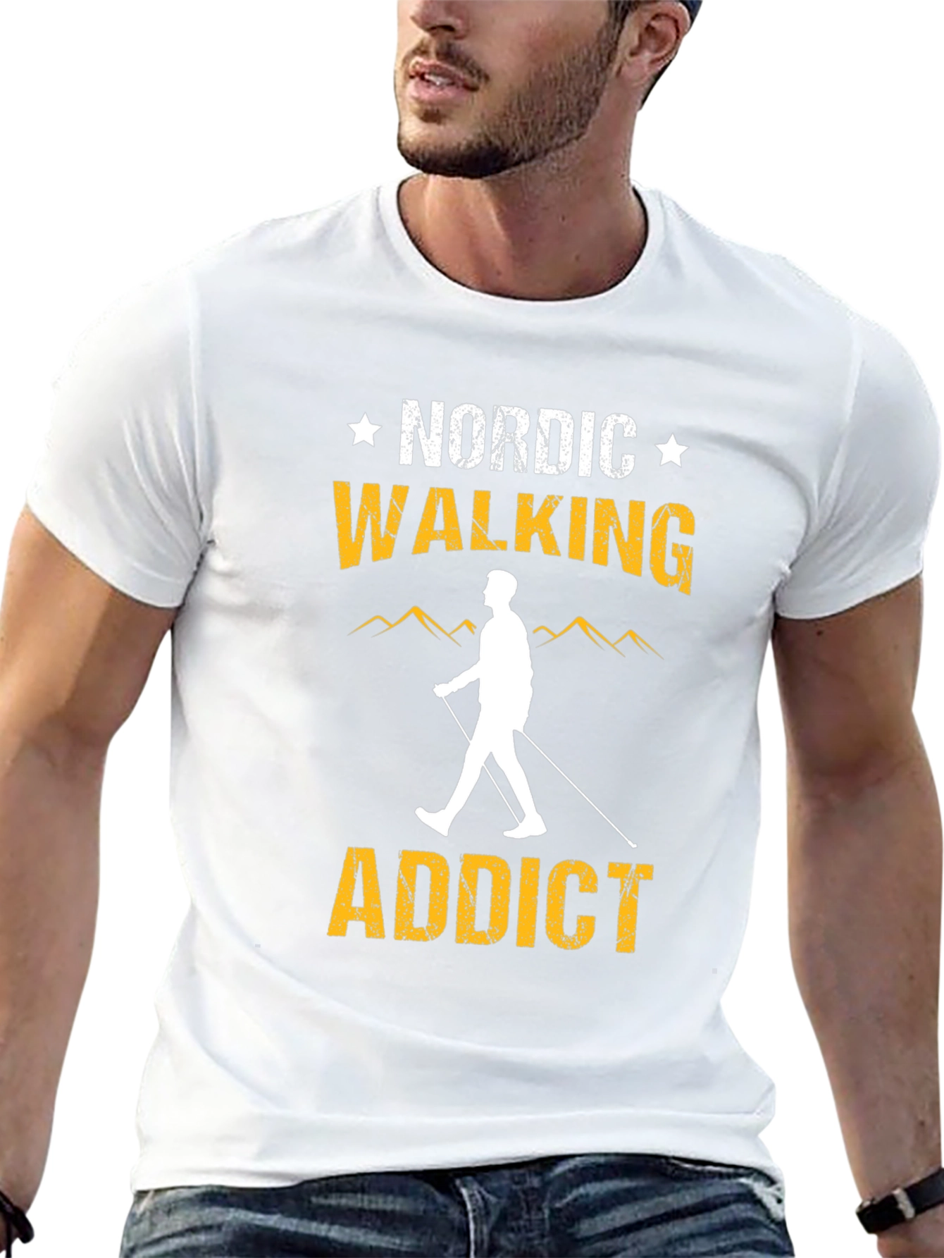 Camiseta Negra Nordic Walking Addict