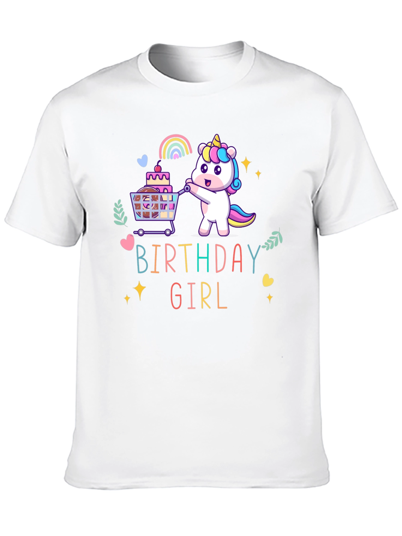 Camiseta Negra Unicornio Cumpleaños Niña