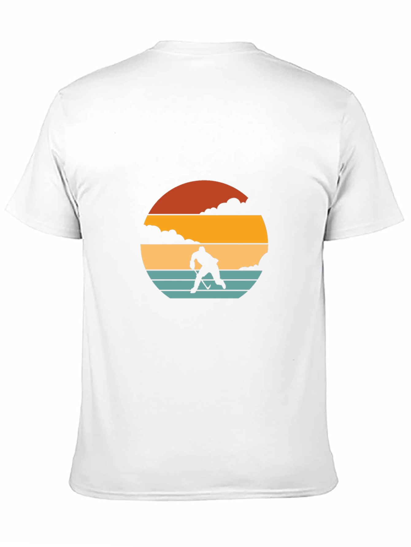 Camiseta Negra Retro Hockey Sunset
