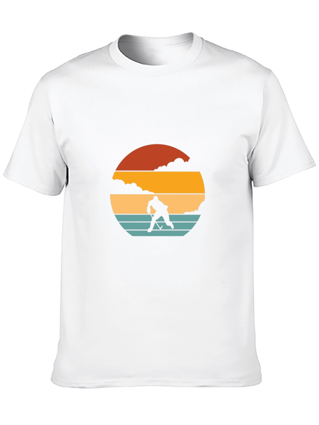 Camiseta Negra Retro Hockey Sunset