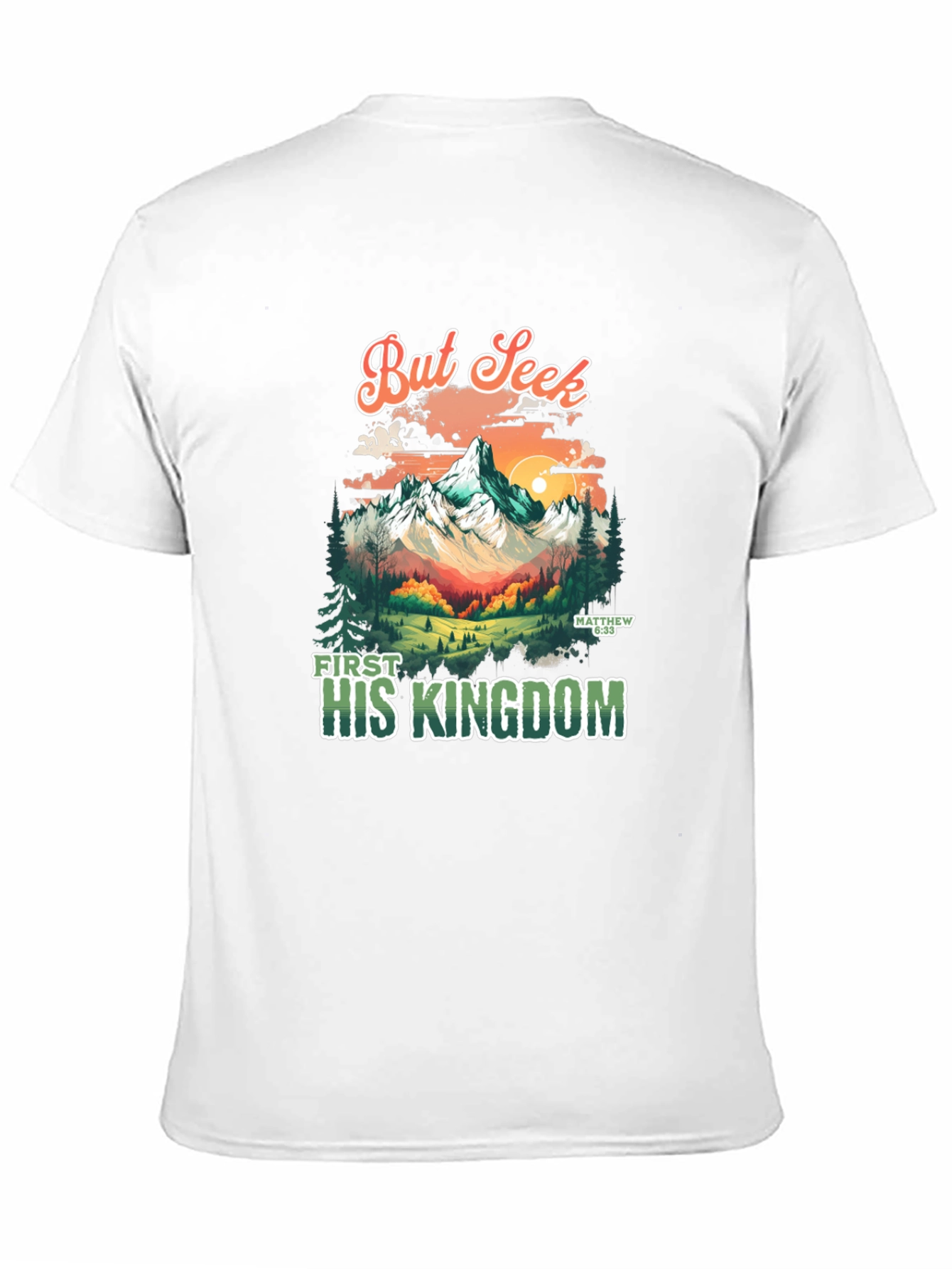 Camiseta Negra Cristiana Buscad Primero Su Reino