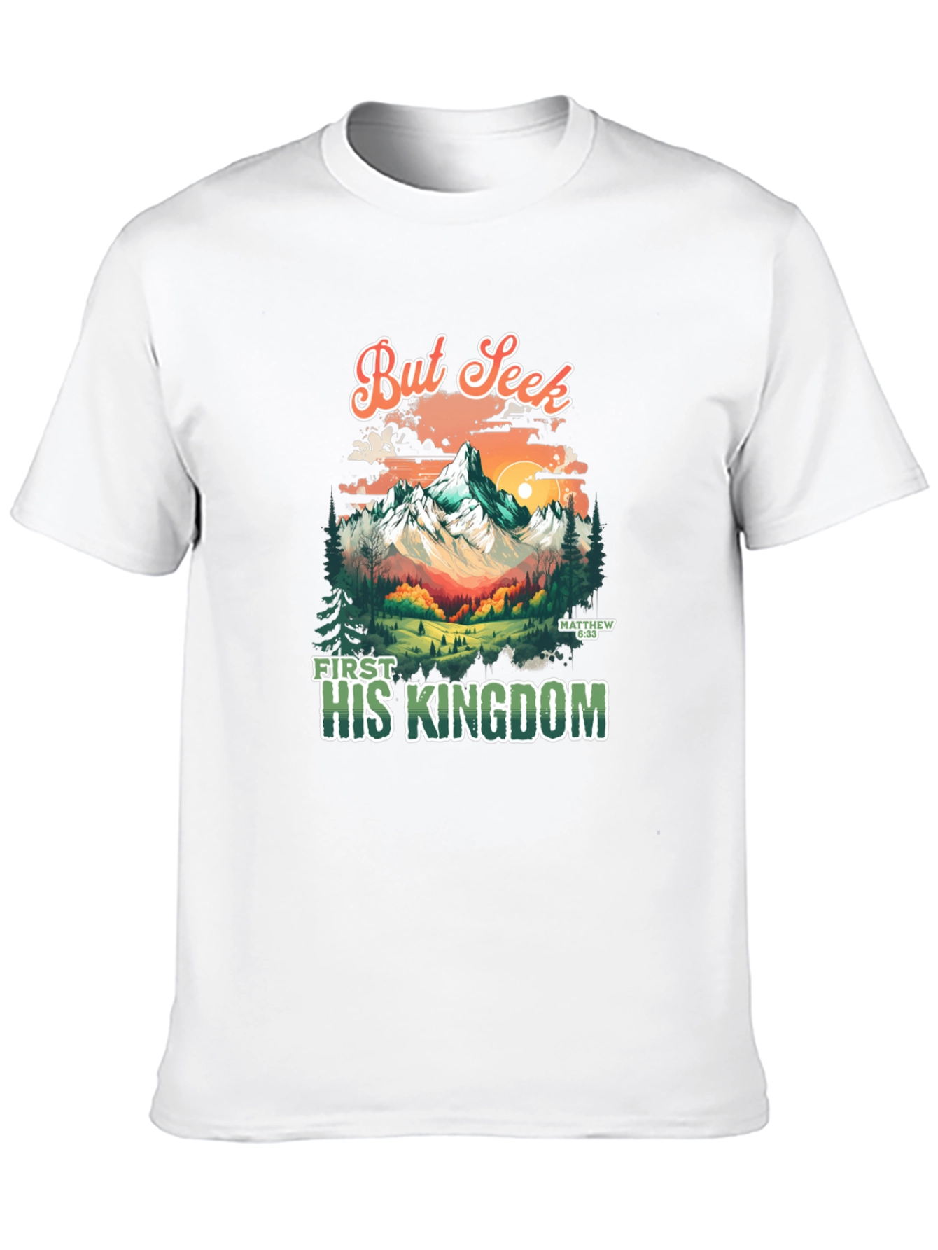 Camiseta Negra Cristiana Buscad Primero Su Reino