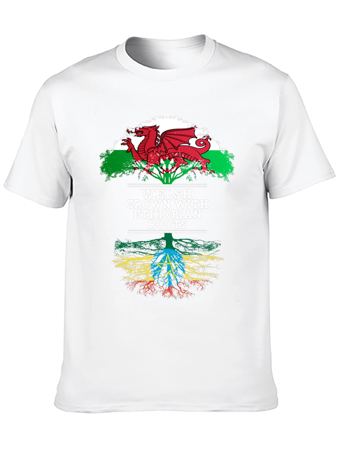 Camiseta Welsh Grown Ethiopian Roots