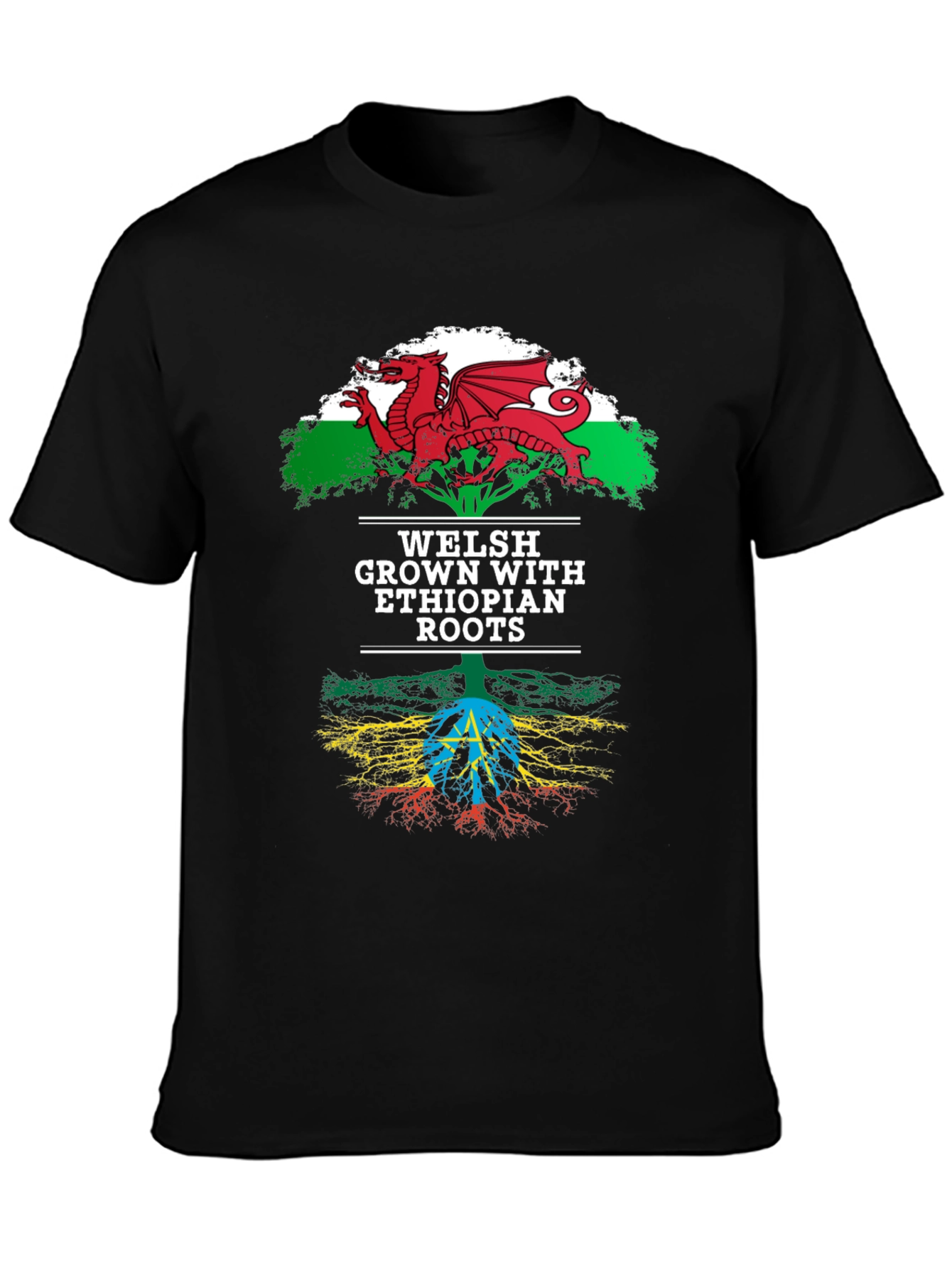 Camiseta Welsh Grown Ethiopian Roots