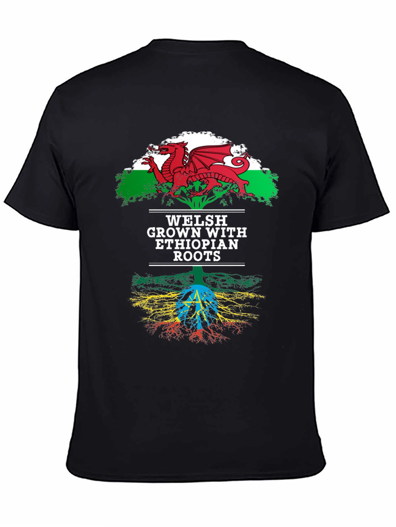 Camiseta Welsh Grown Ethiopian Roots