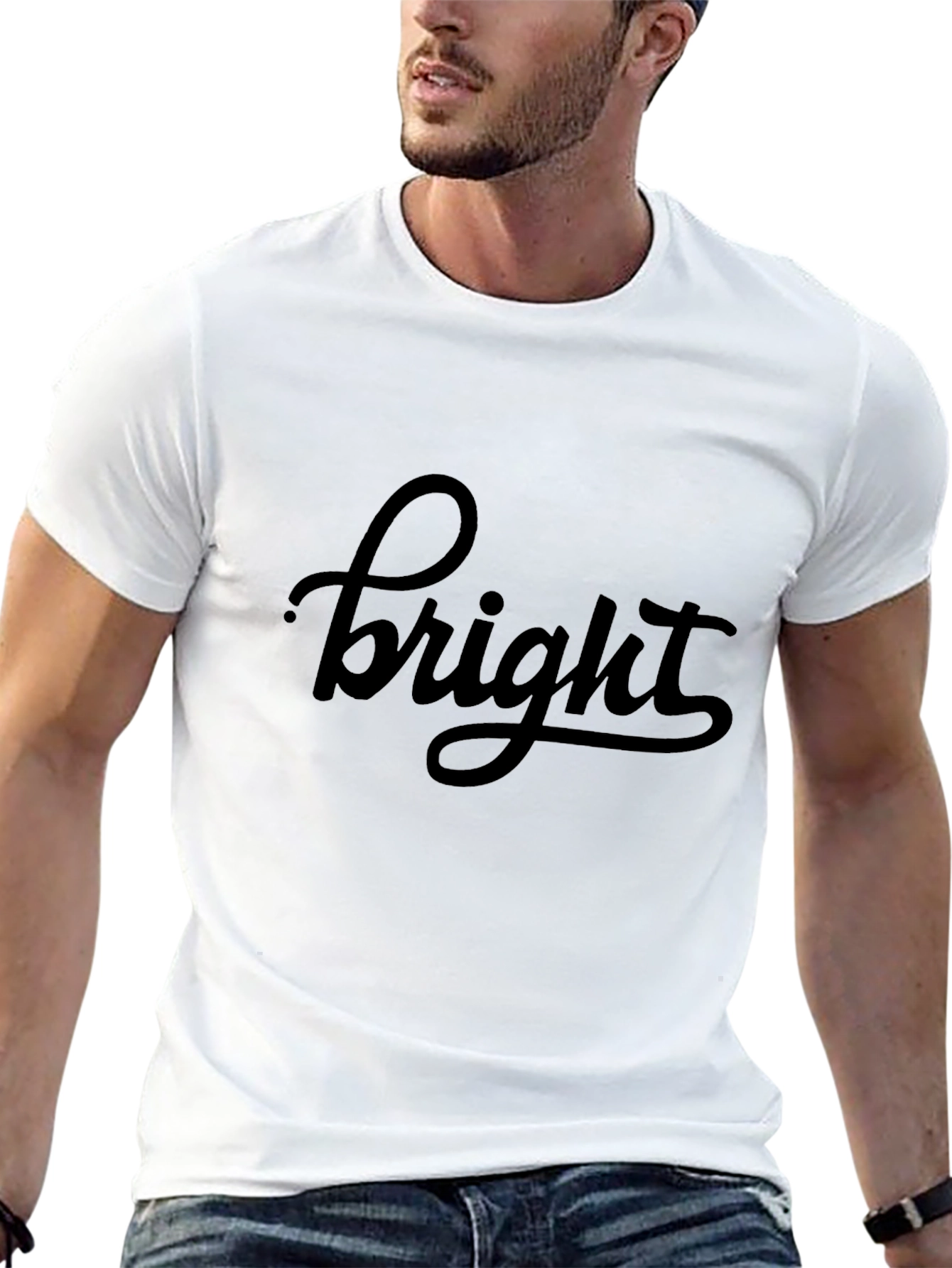 Camiseta Negra Bright Casual para Hombre