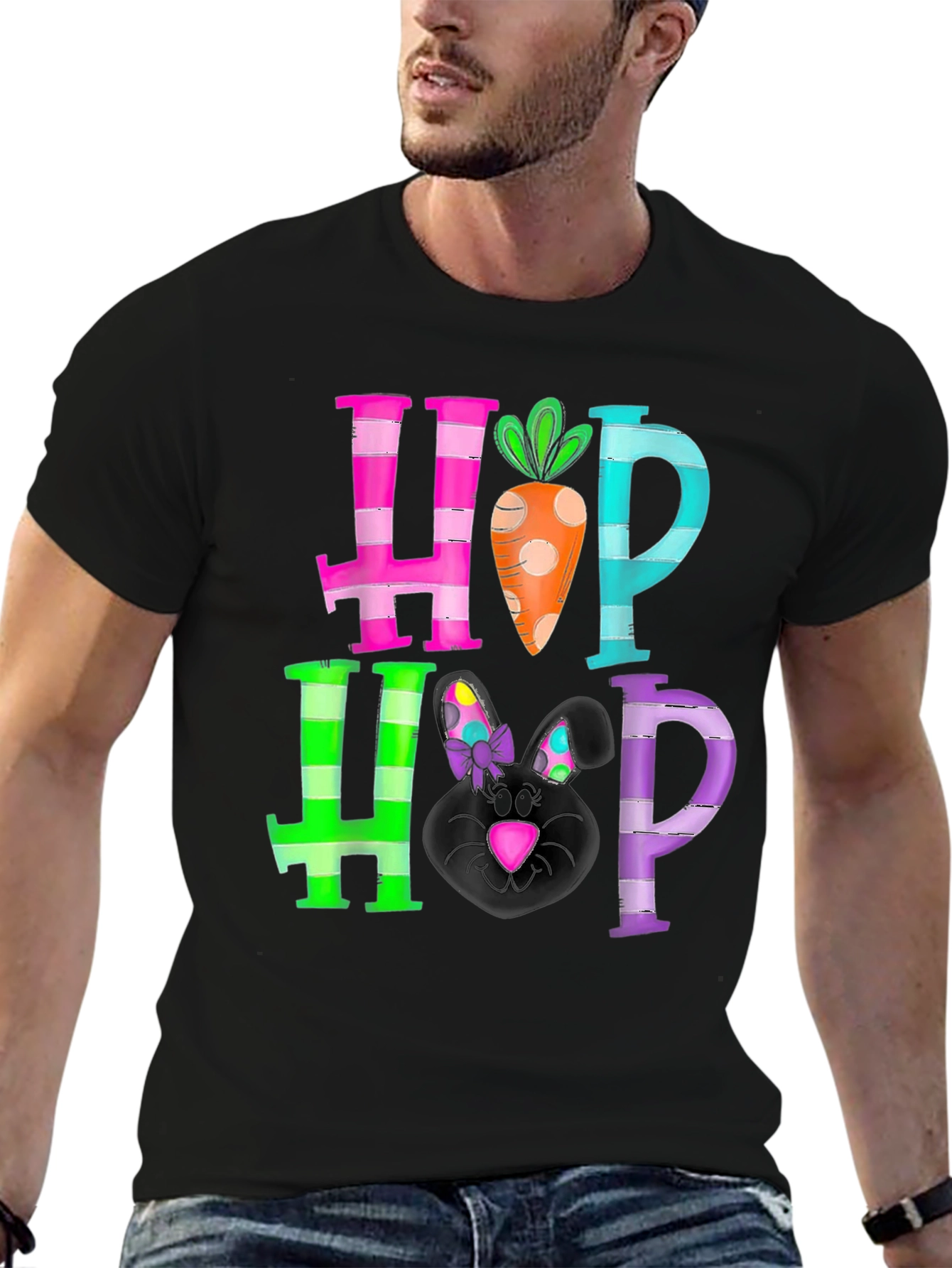 Camiseta Hop Hip Pascua Conejo Zanahoria