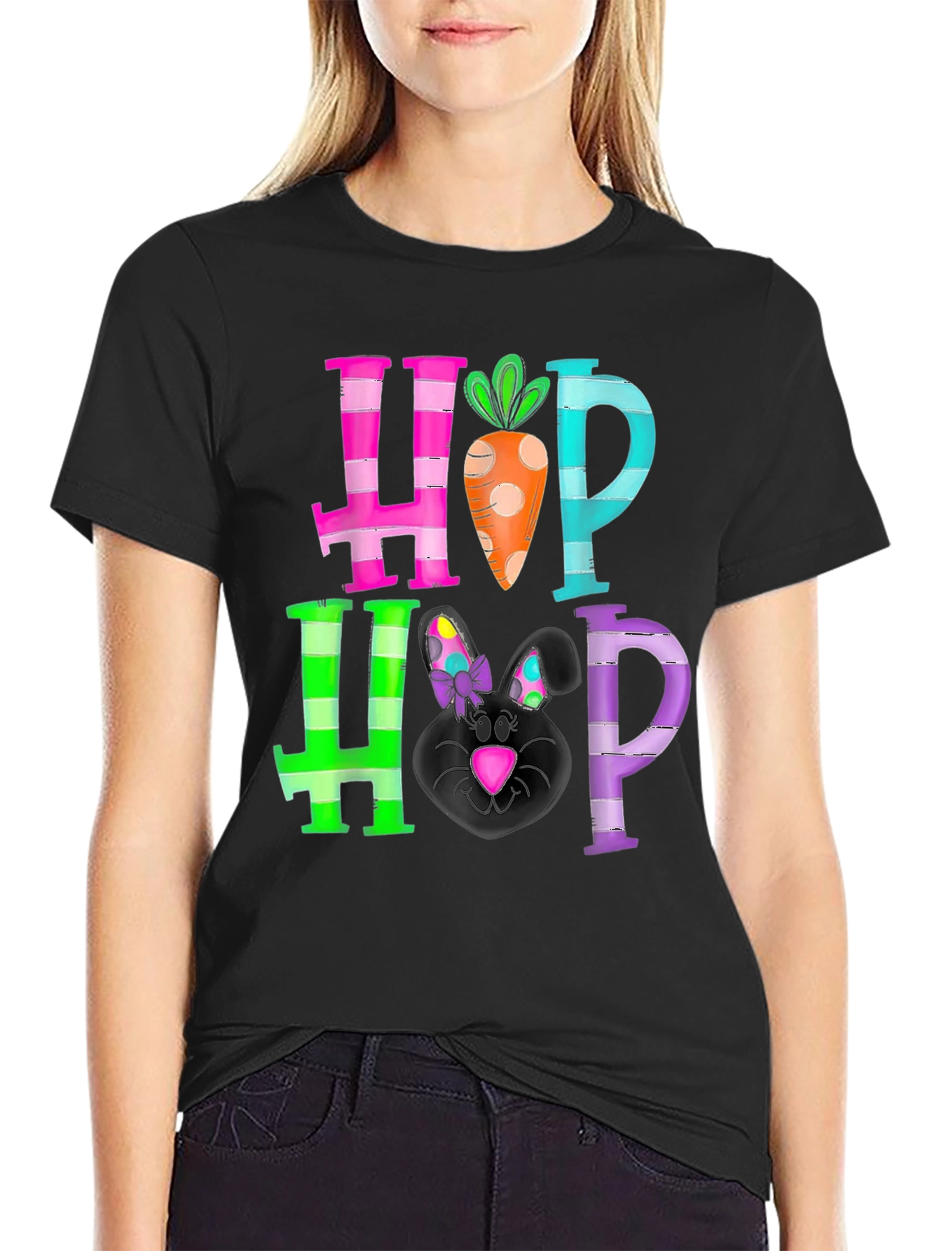 Camiseta Hop Hip Pascua Conejo Zanahoria