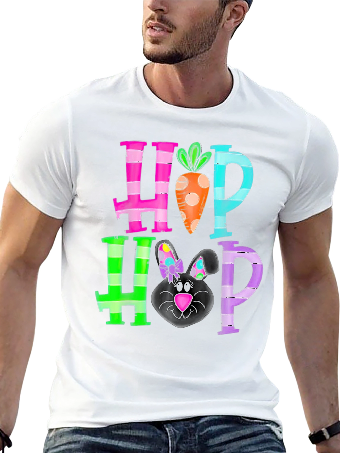 Camiseta Hop Hip Pascua Conejo Zanahoria