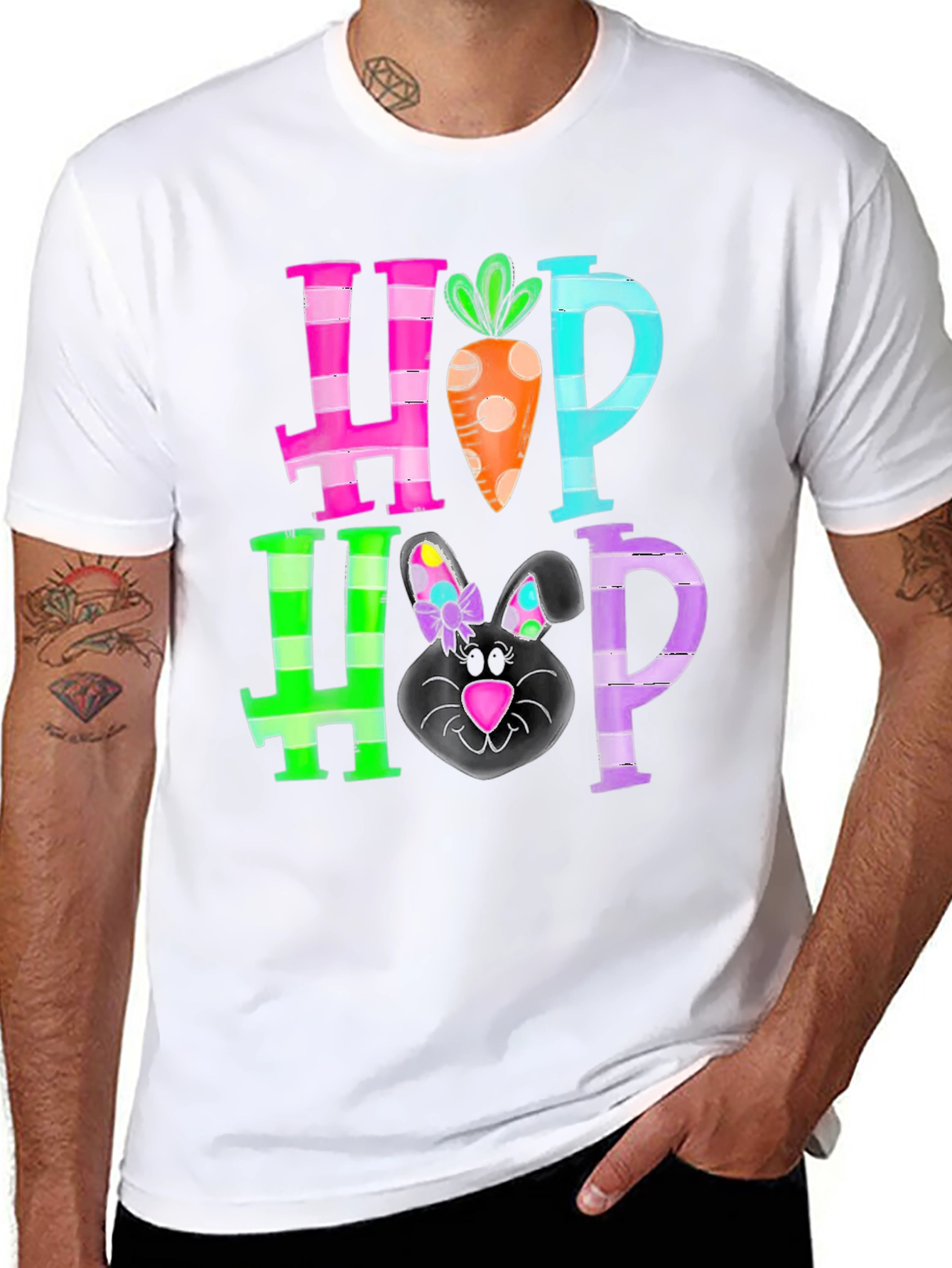 Camiseta Hop Hip Pascua Conejo Zanahoria