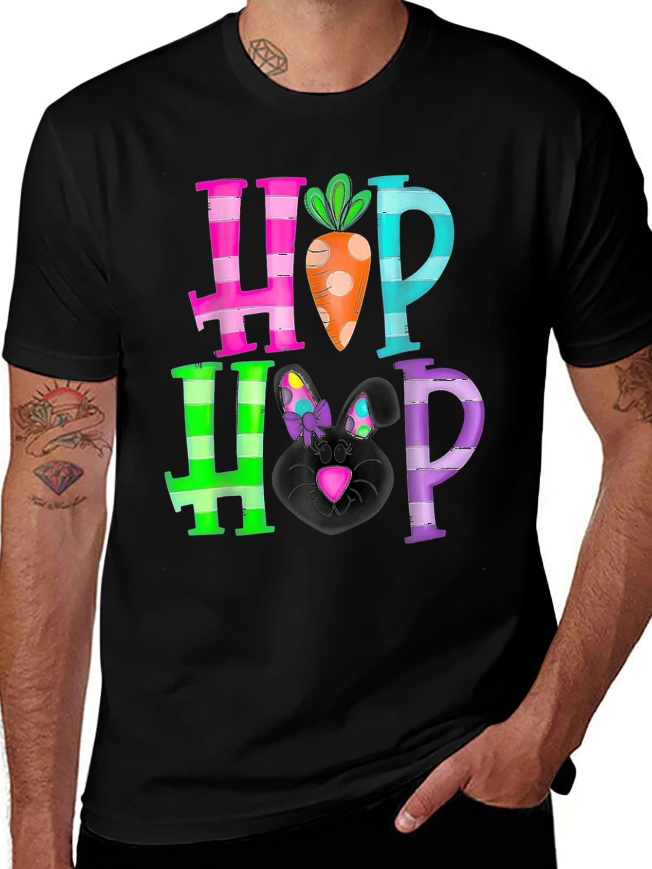 Camiseta Hop Hip Pascua Conejo Zanahoria