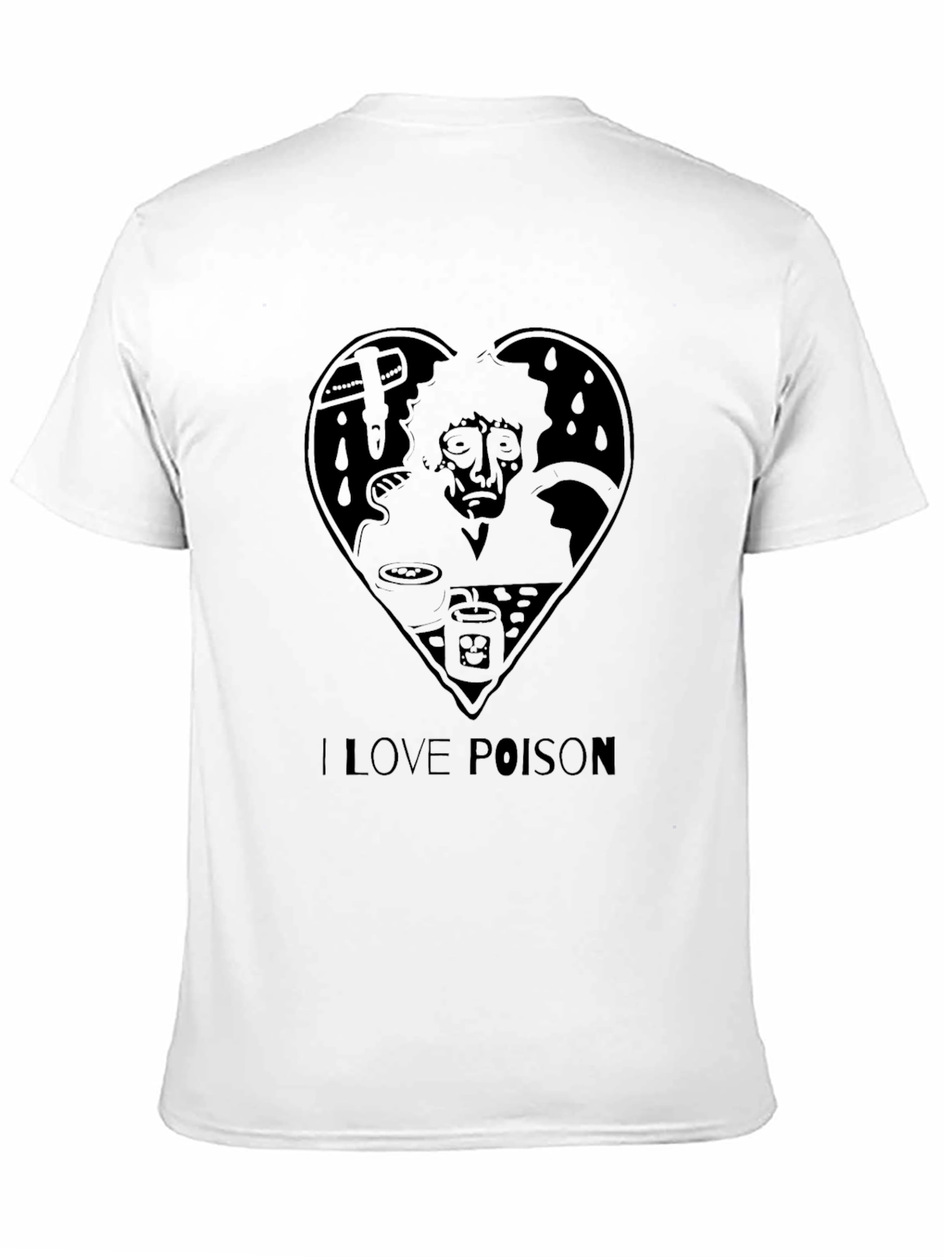 Camiseta Negra I Love Poison Diseño Único