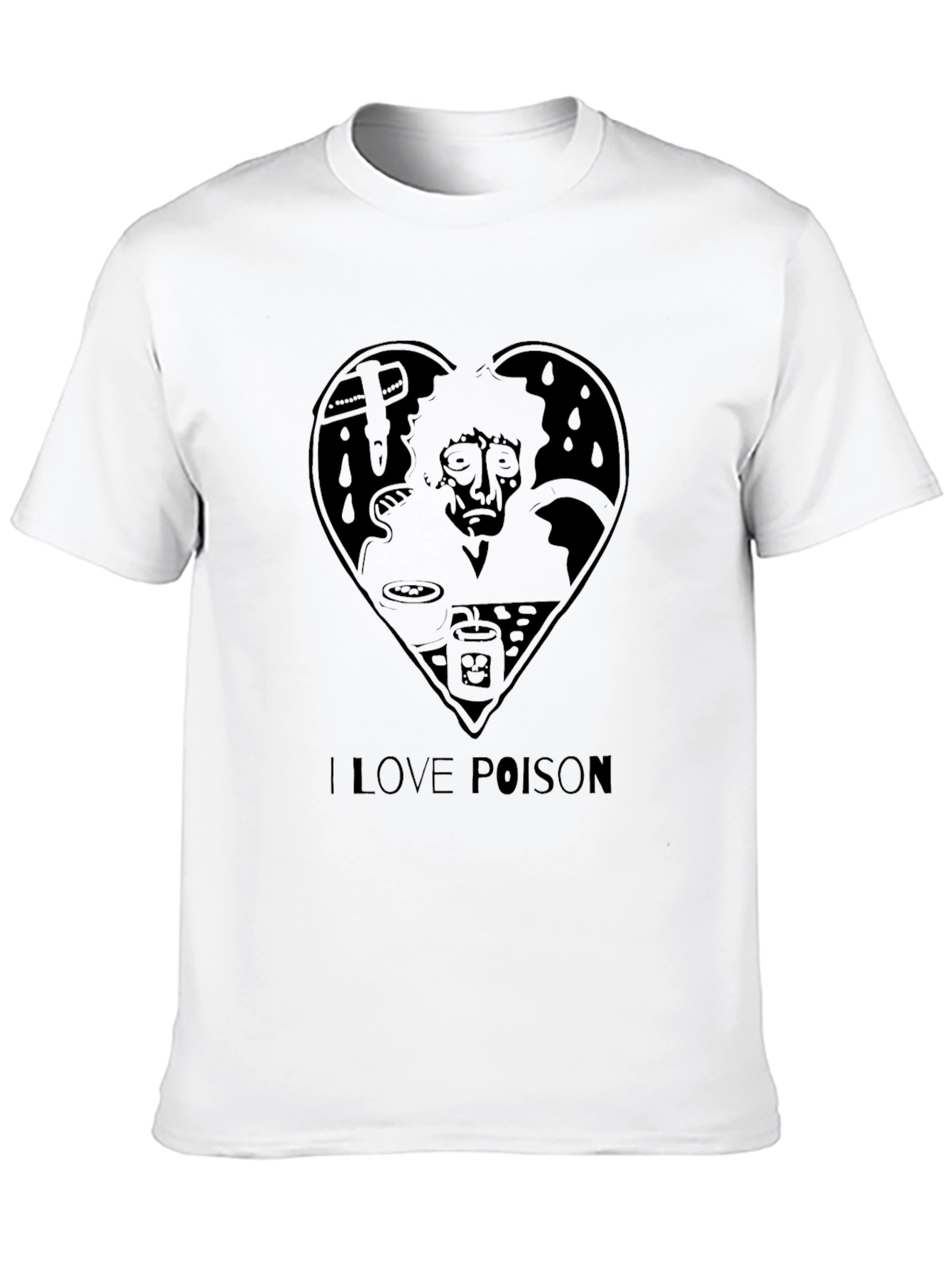 Camiseta Negra I Love Poison Diseño Único