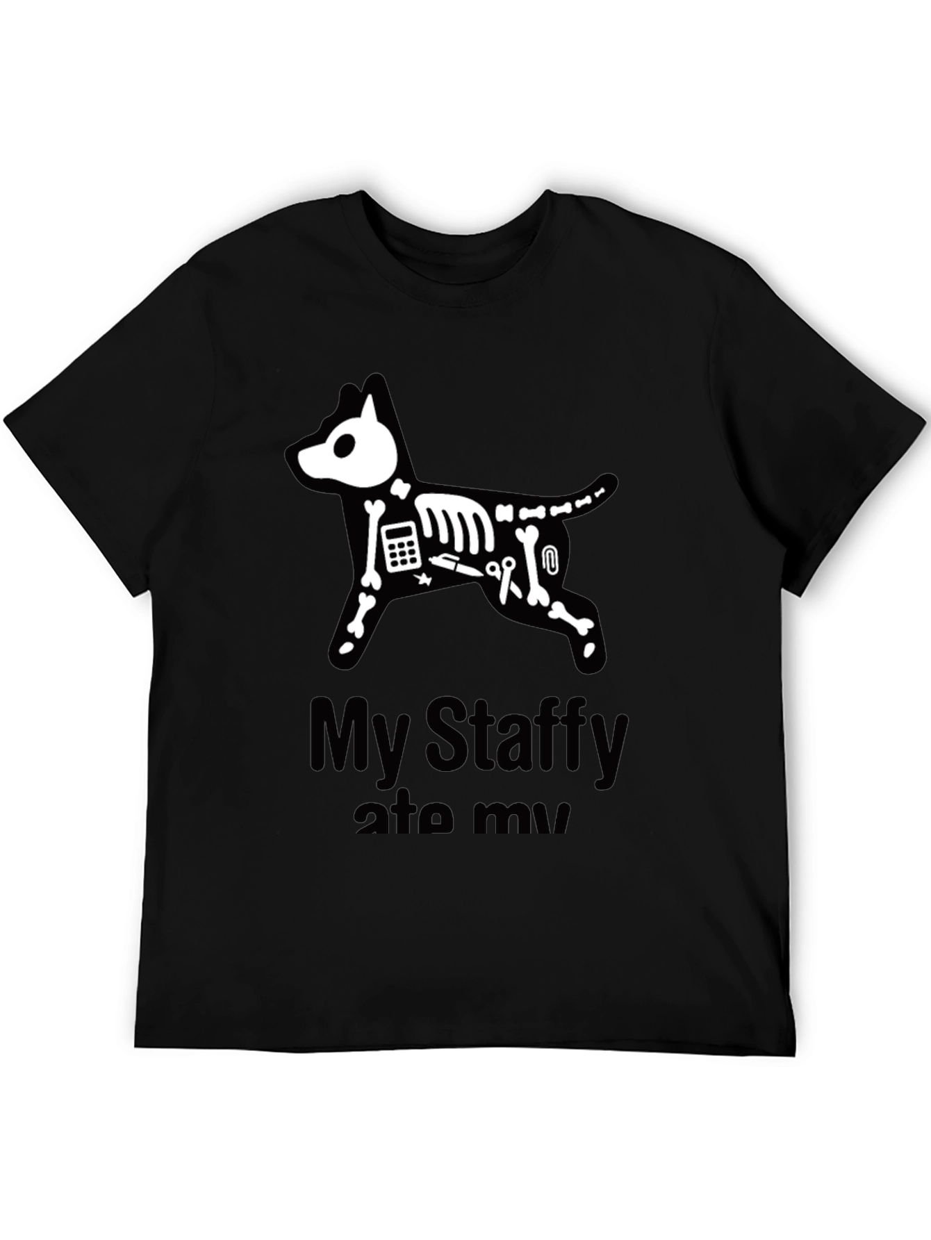 Camiseta Negra Mi Staffy Se Lo Comió
