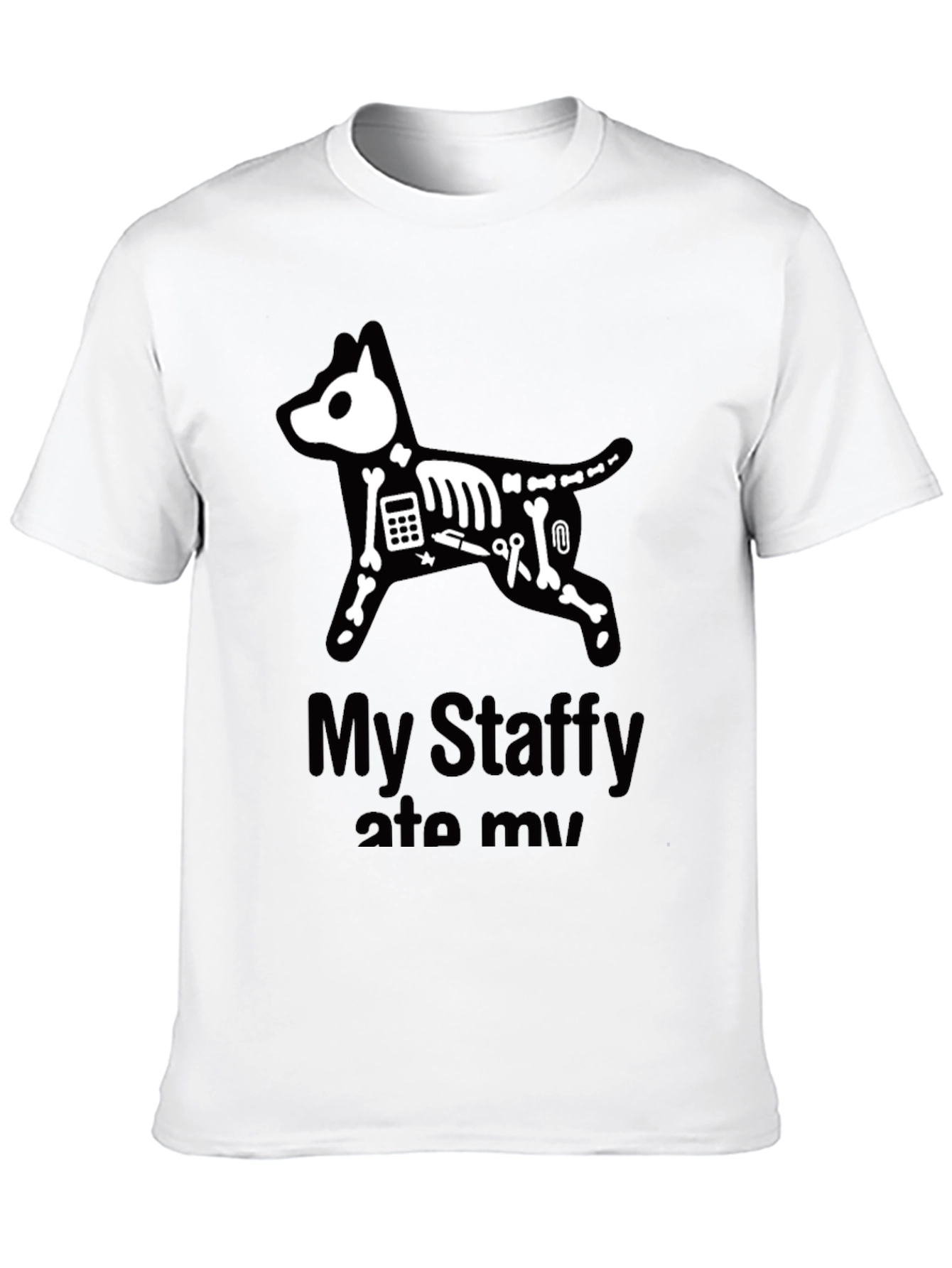 Camiseta Negra Mi Staffy Se Lo Comió