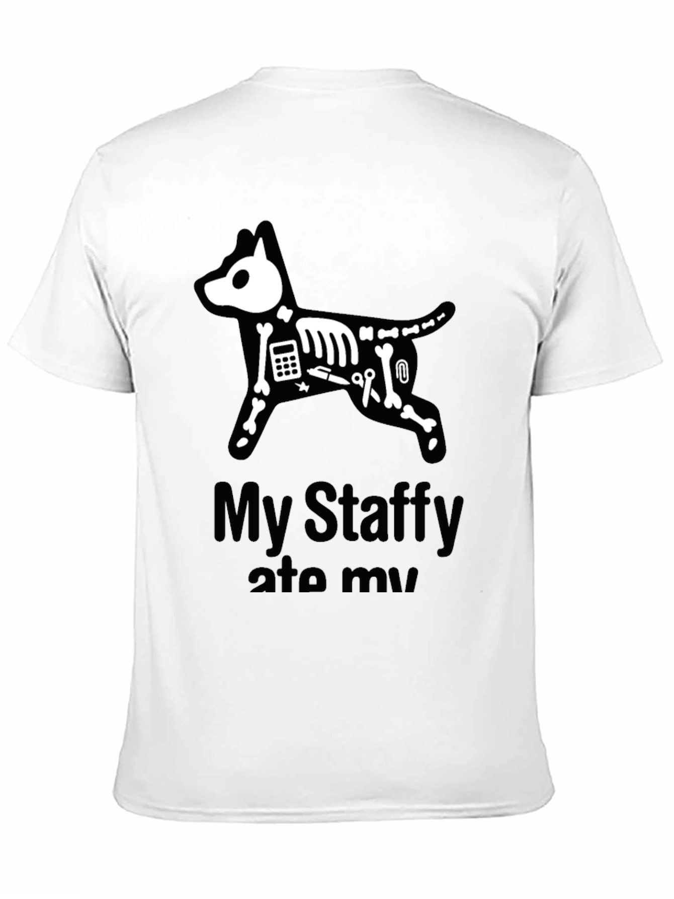 Camiseta Negra Mi Staffy Se Lo Comió