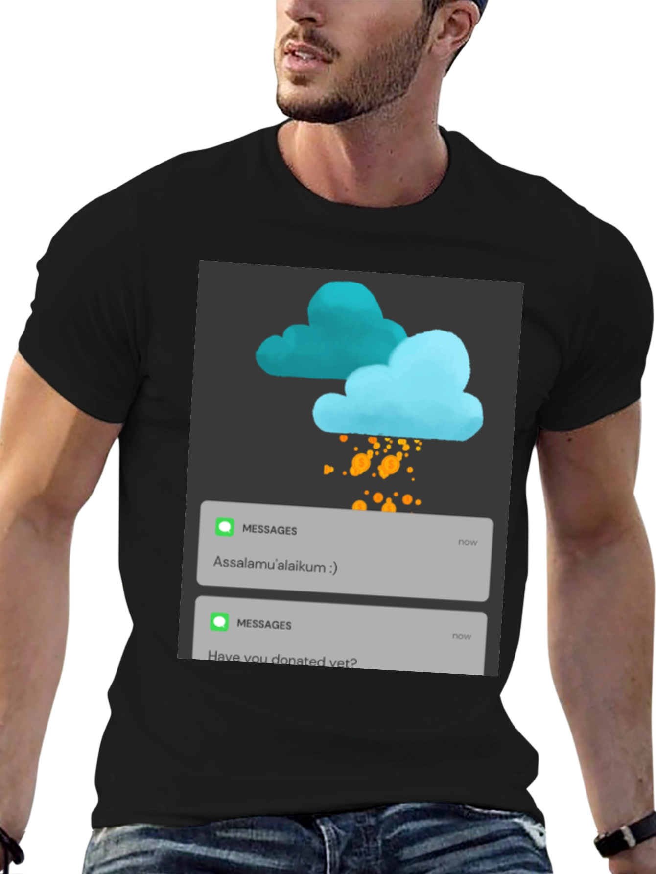 Camiseta Negra Mensajes Divertidos