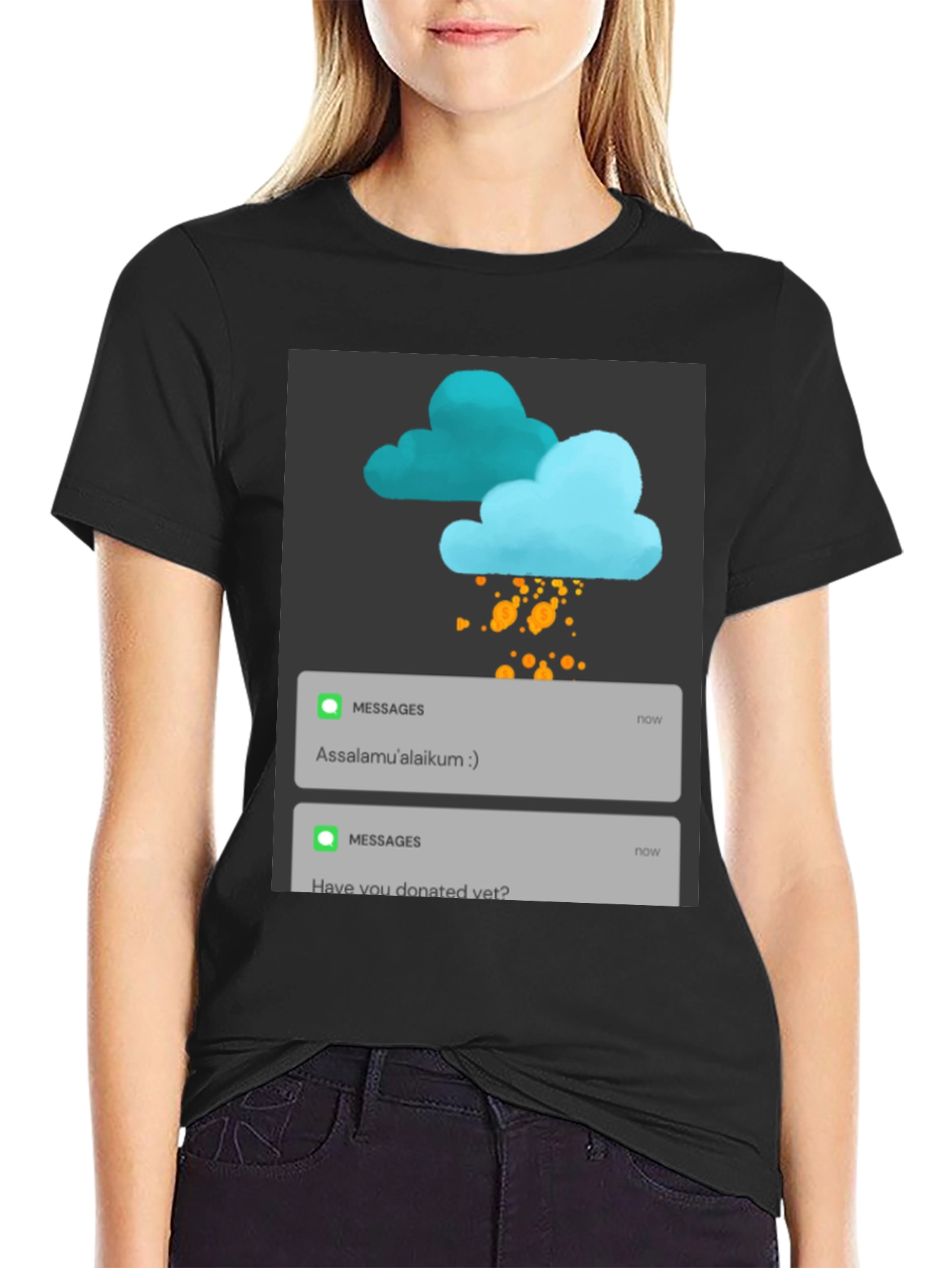 Camiseta Negra Mensajes Divertidos