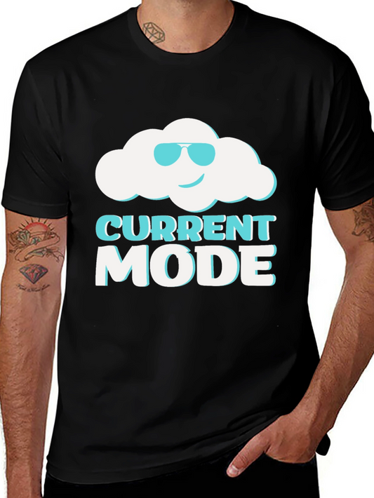Camiseta Negra Current Mode con Nube