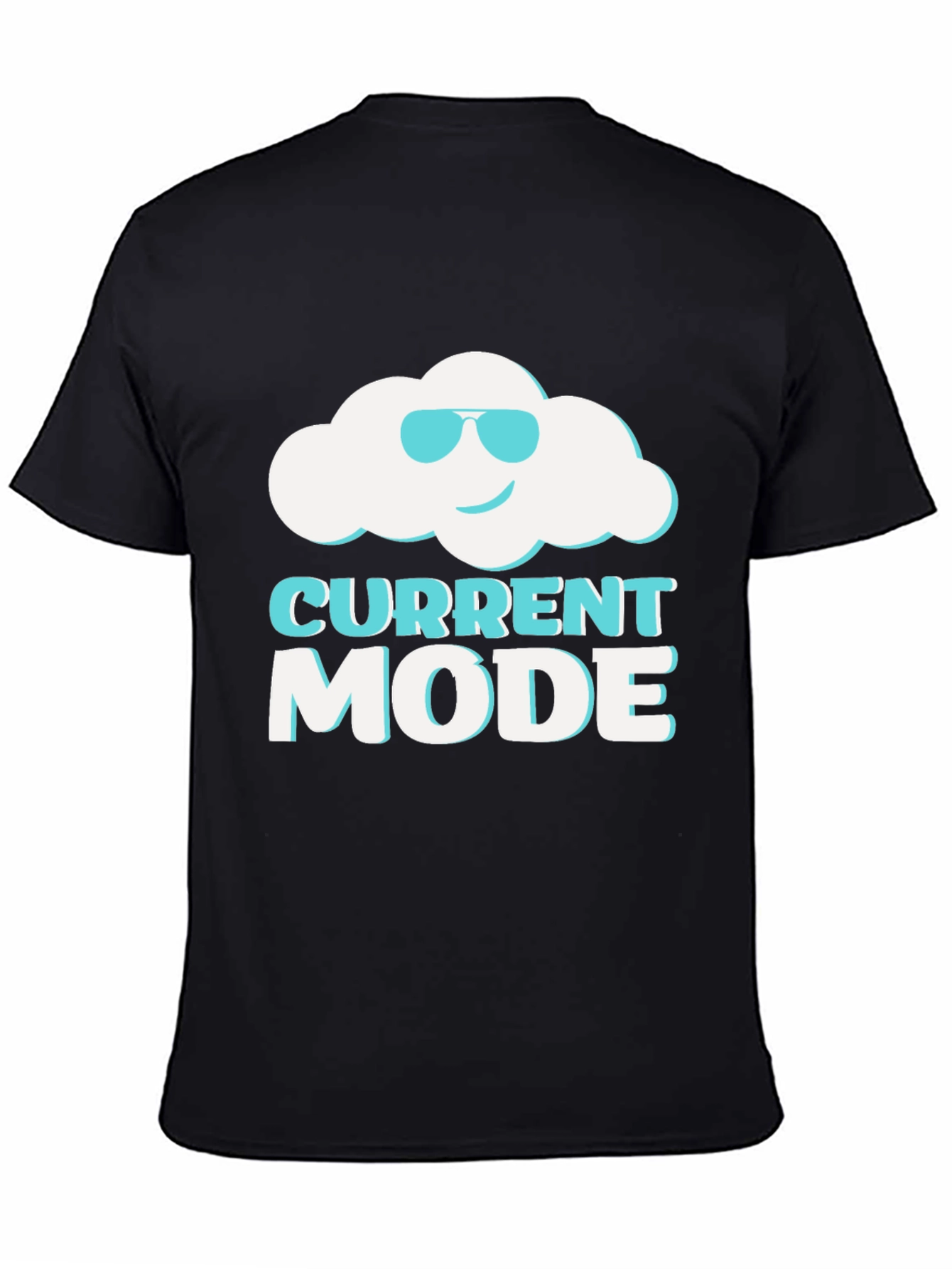 Camiseta Negra Current Mode con Nube