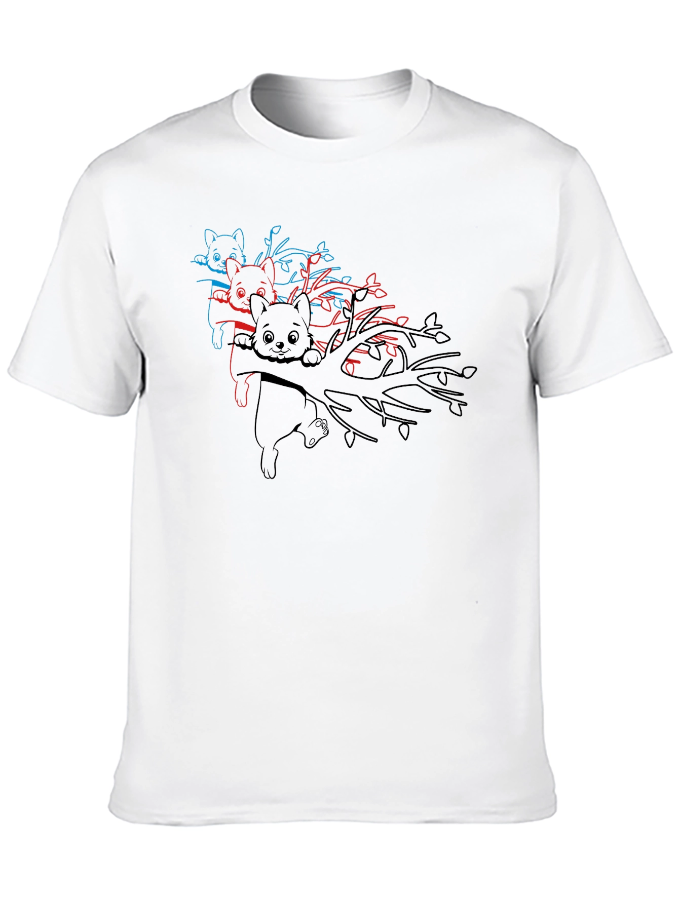 Camiseta Negra con Diseño Koala 3D