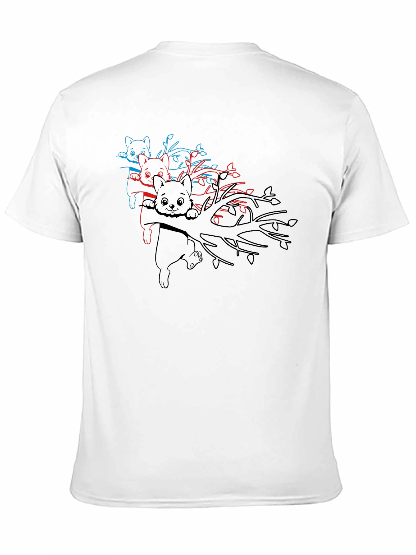 Camiseta Negra con Diseño Koala 3D