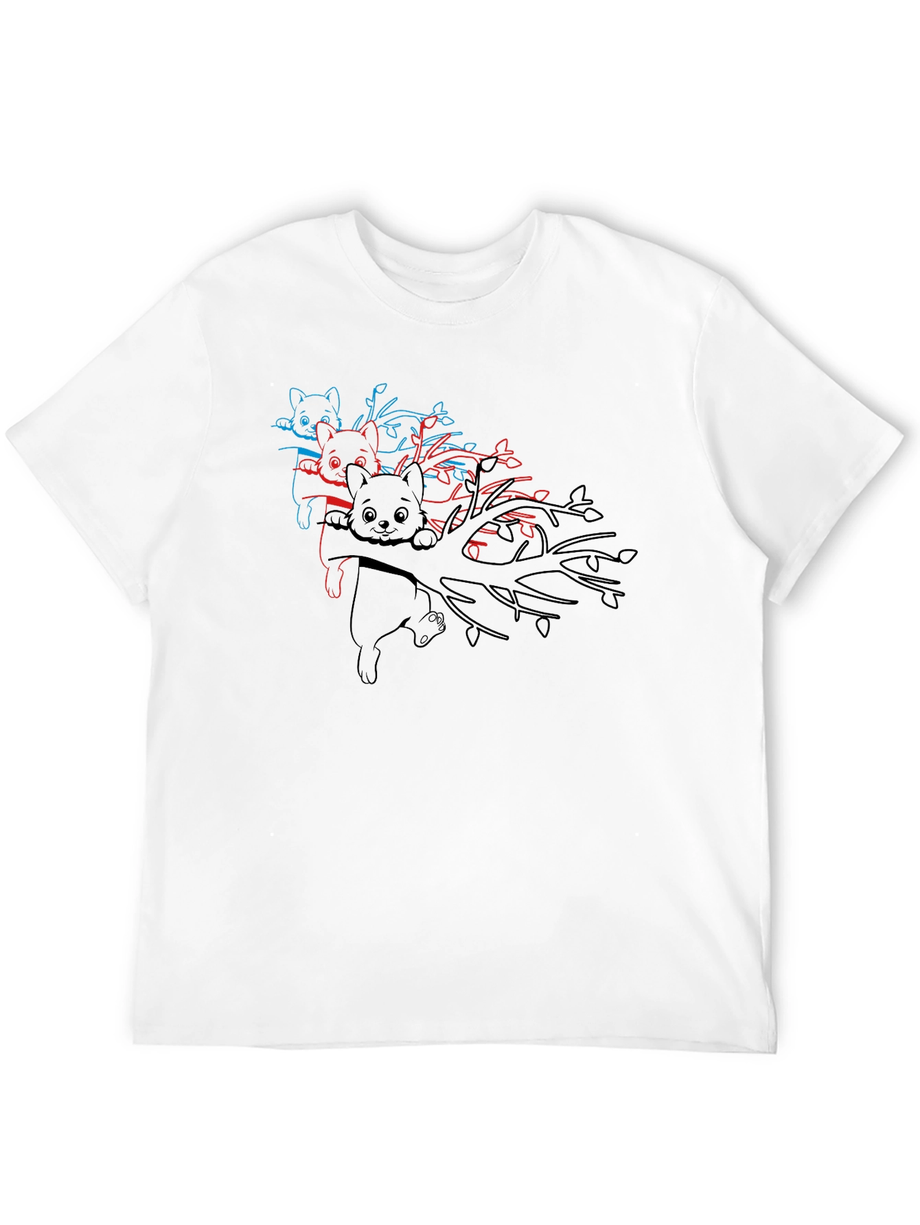 Camiseta Negra con Diseño Koala 3D