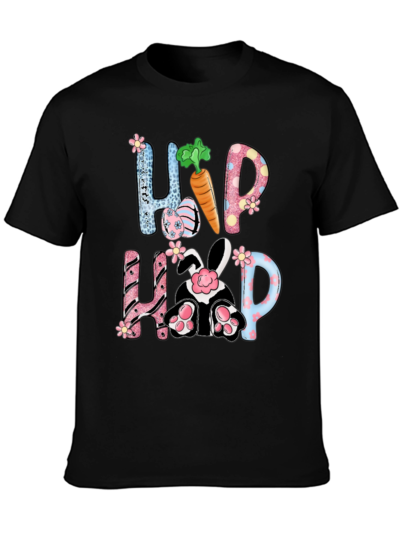 Camiseta de Pascua con diseño de Conejo Hip Hop