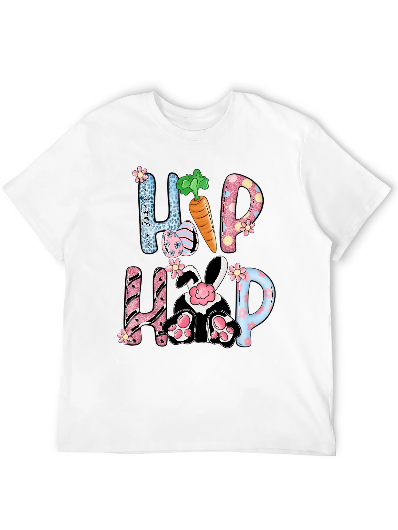 Camiseta de Pascua con diseño de Conejo Hip Hop