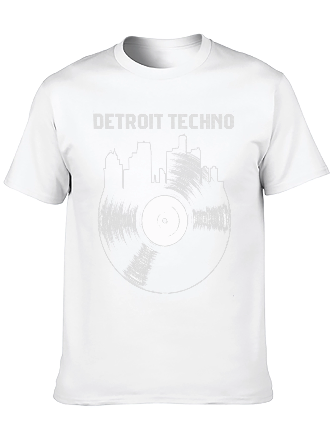 Camiseta Negra Detroit Techno Vinilo