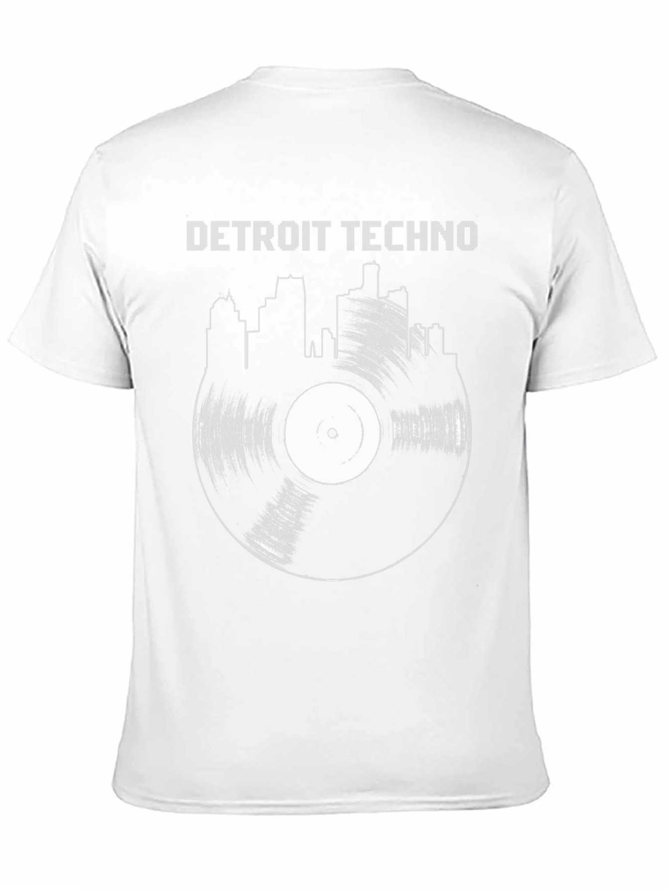 Camiseta Negra Detroit Techno Vinilo