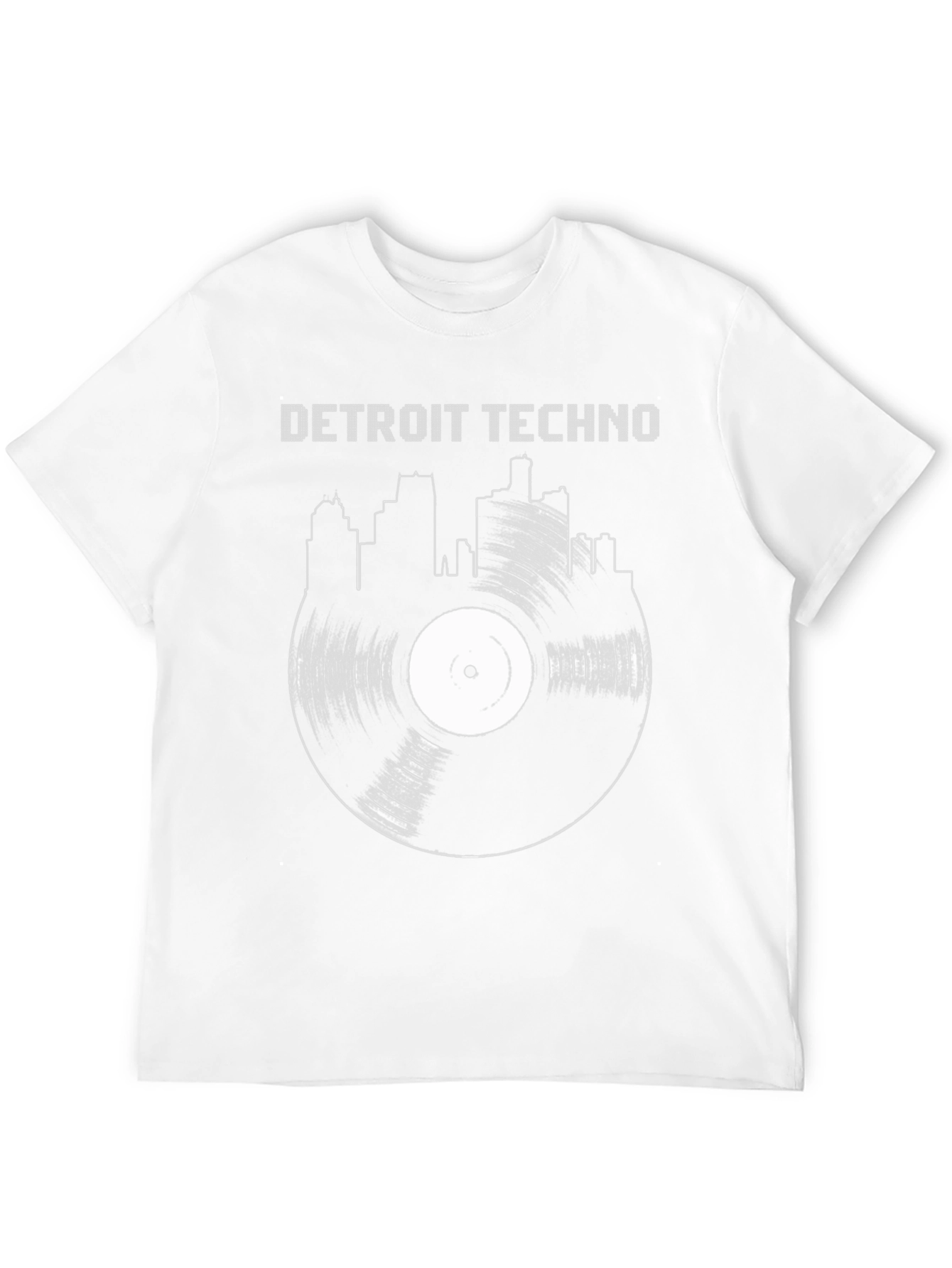 Camiseta Negra Detroit Techno Vinilo