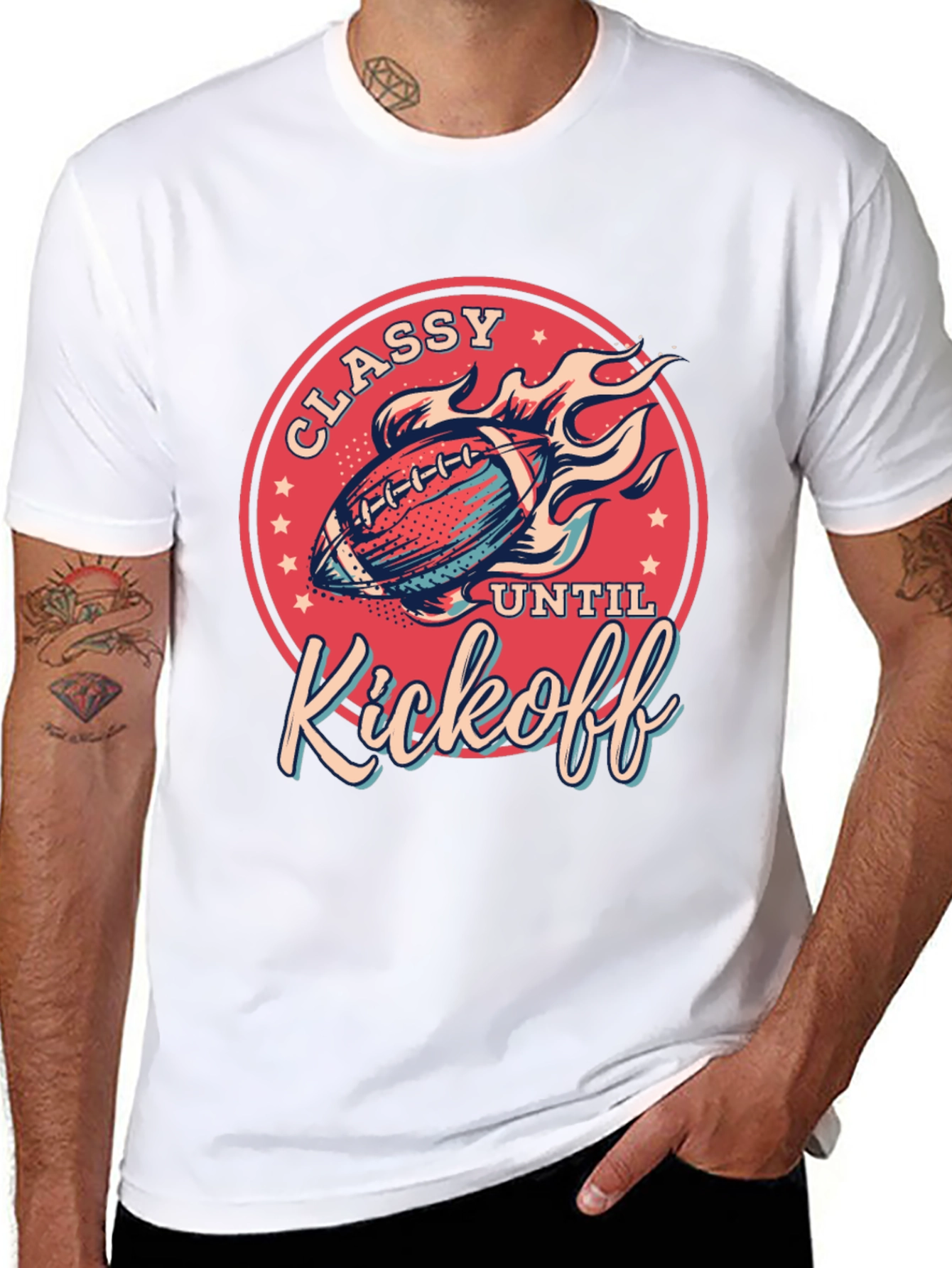 Camiseta Classy Until Kickoff para fanáticos del fútbol americano