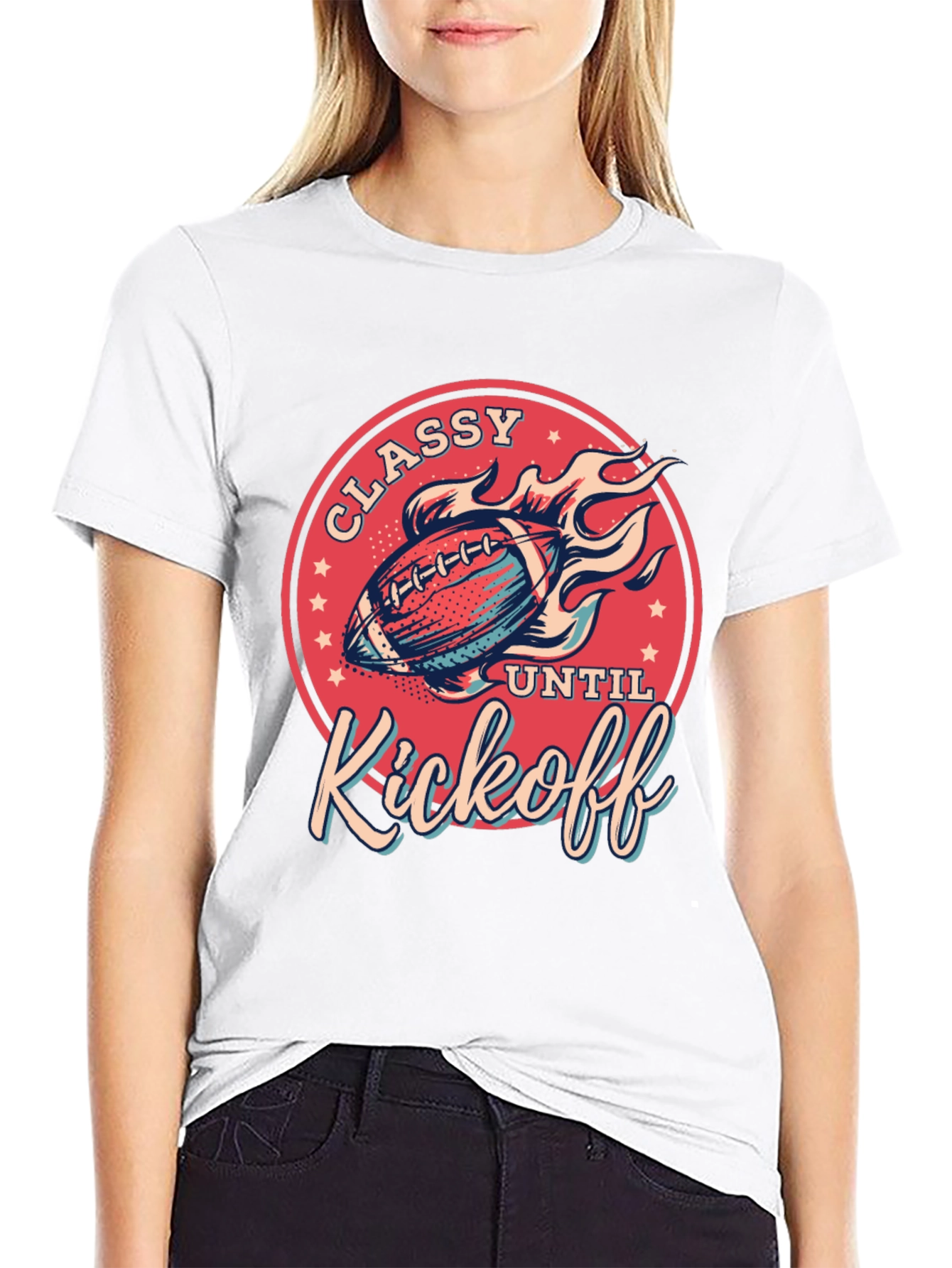 Camiseta Classy Until Kickoff para fanáticos del fútbol americano