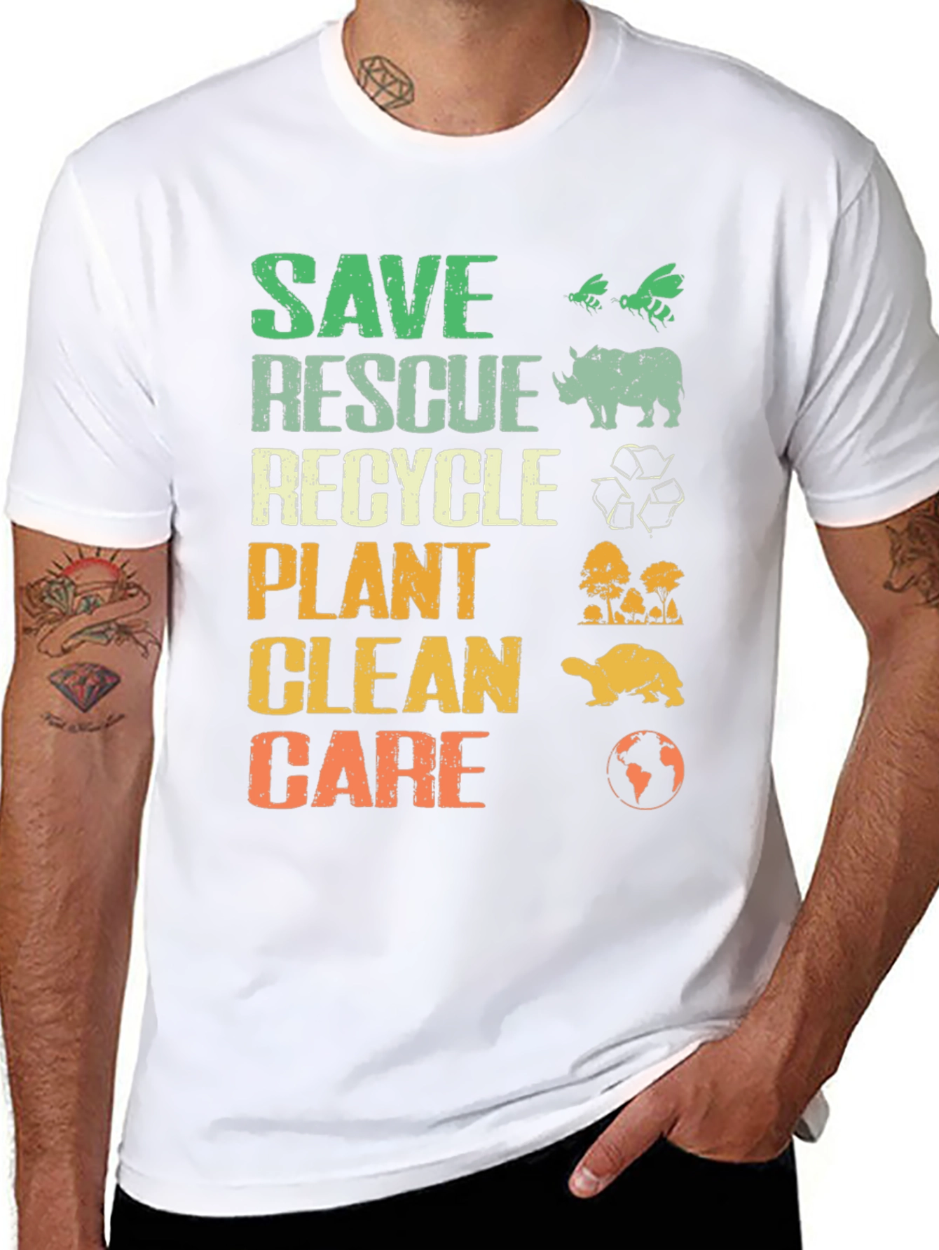 Camiseta Ecológica: Salvar Rescatar Reciclar