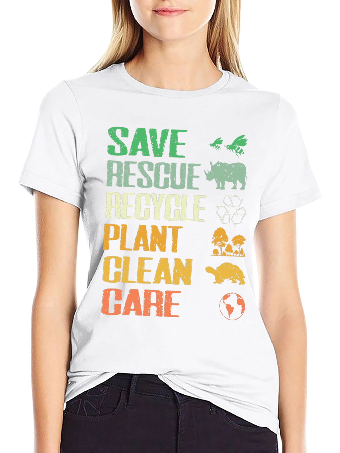 Camiseta Ecológica: Salvar Rescatar Reciclar