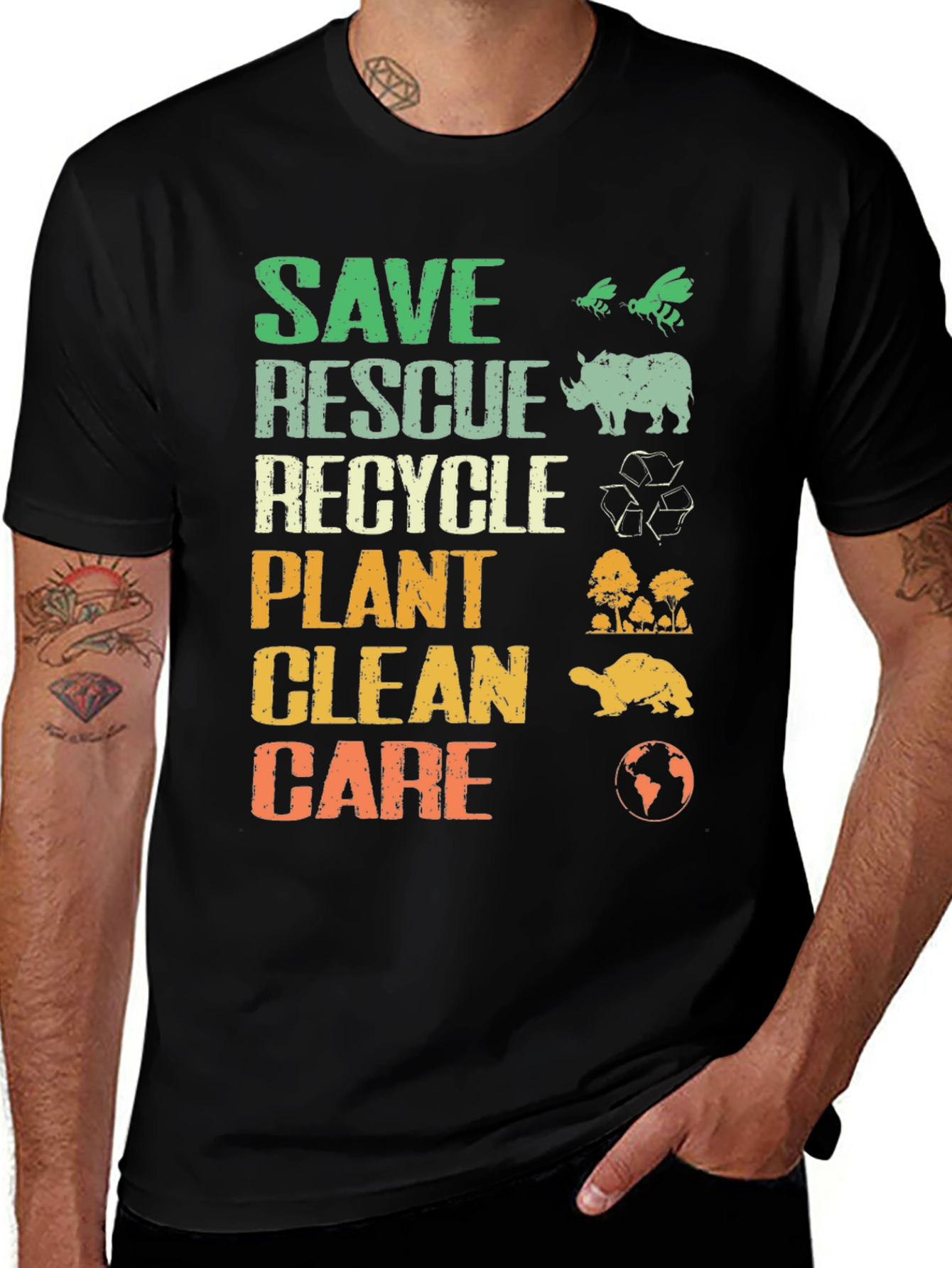 Camiseta Ecológica: Salvar Rescatar Reciclar