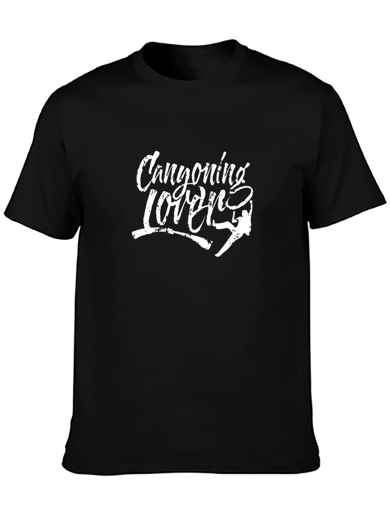 Camiseta Negra Canyoning Lovers para Aventureros
