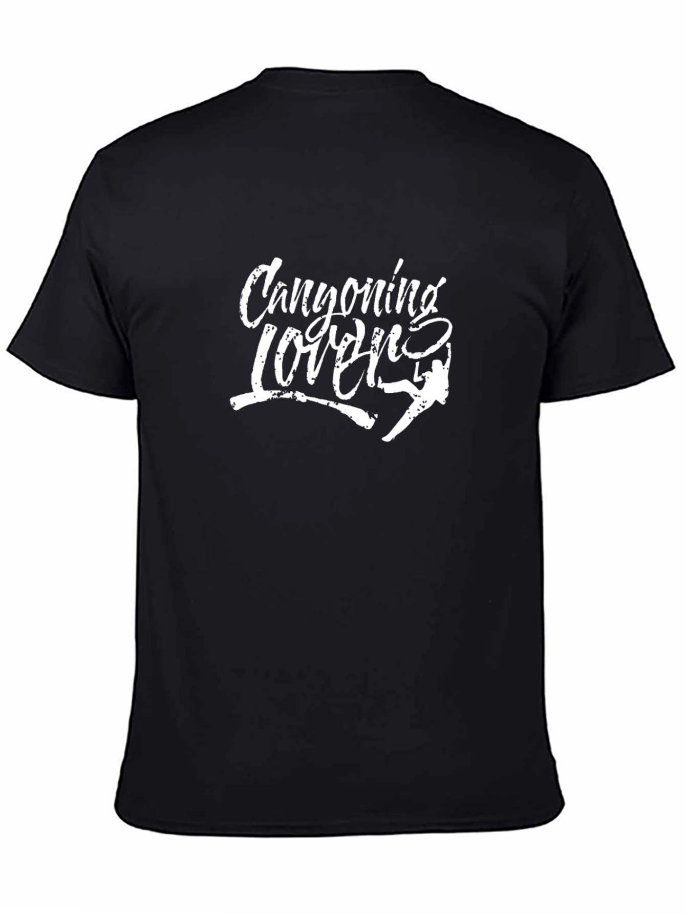 Camiseta Negra Canyoning Lovers para Aventureros